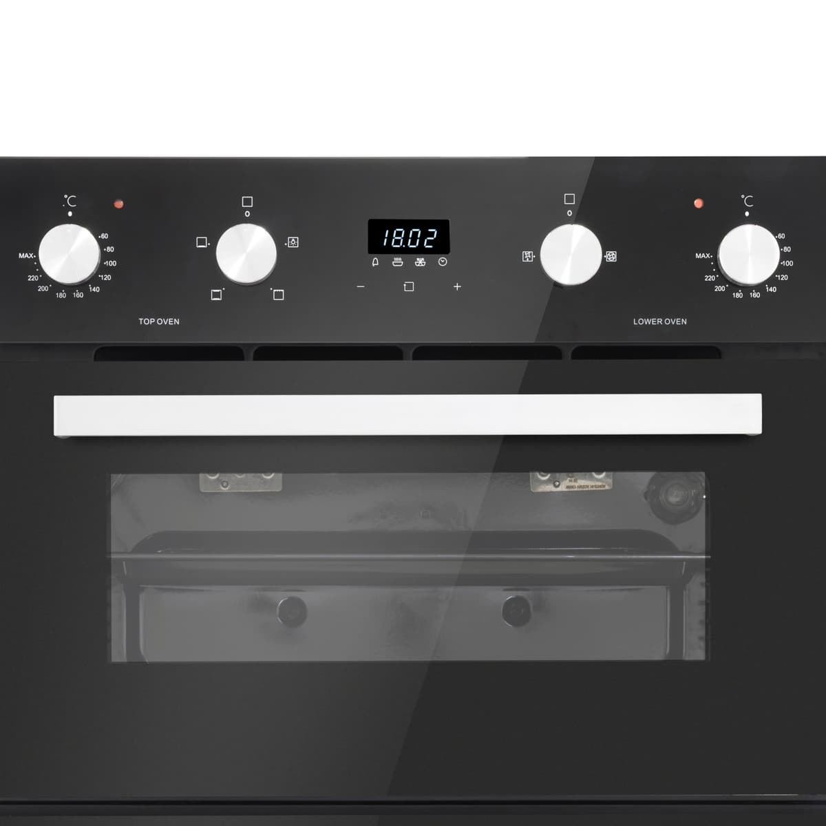 Baridi 72cm Built-Under Double Oven, 74L Capacity, Energy Rating A, 8 Shelf Positions, Black Glass – DH278 — view 5