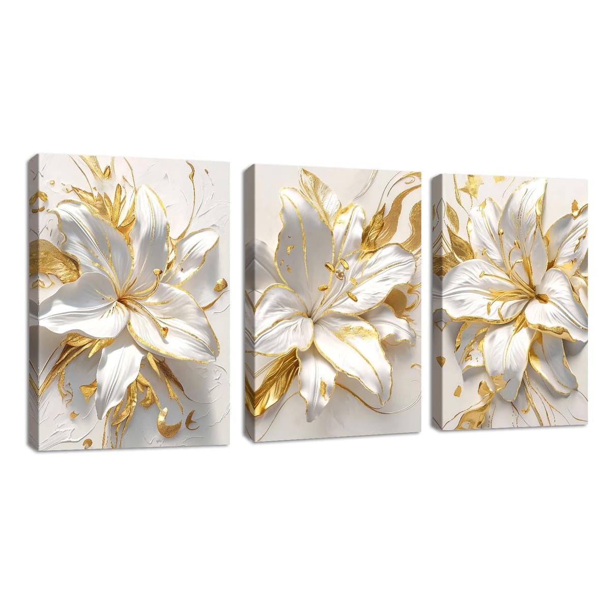 3Pcs Blue Grey Zen Canvas Wall Art, White Lotus Flowers Butterfly Meditation Spiritual Wall Paintings White Lotus Blooming on Stones in Lake Wall Pictures Room Decor for Yoga Spa Room Decor 30x40cmx3 — view 32