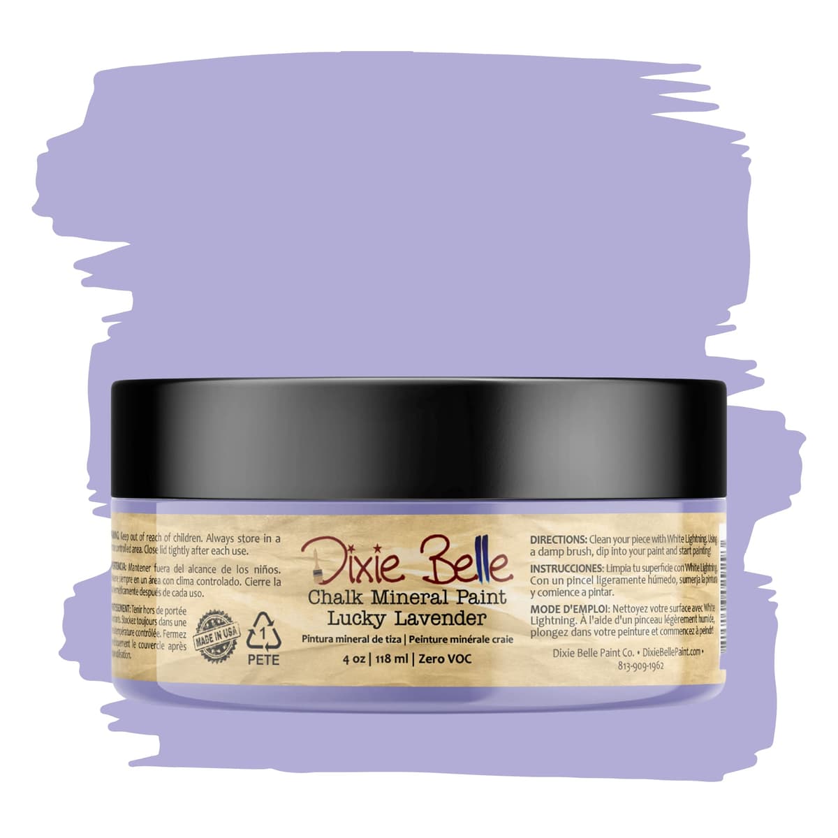 Dixie Belle Paint Company Chalk Finish Furniture Paint - Caviar (32oz) - Matte Black Chic Chalk Mineral DIY Furniture Paint — view 244