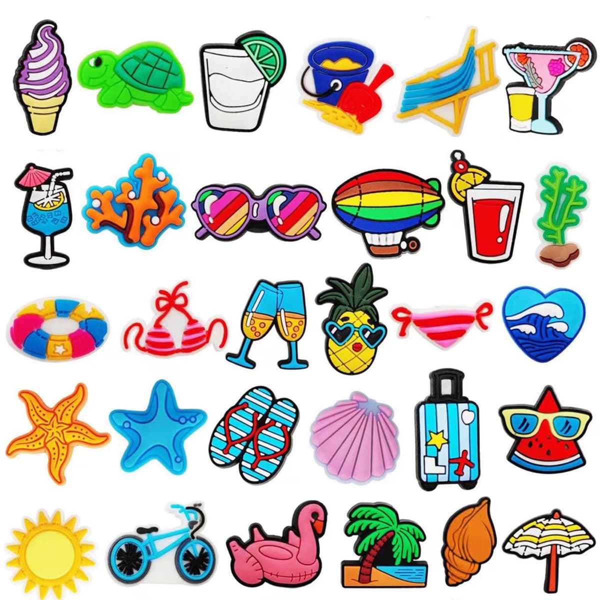 RowGlow 37pcs Zapatos Charm Pins Adornos Para Croc Shoe Charm Accesorios Diy — view 23