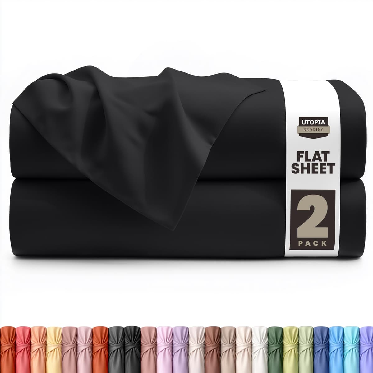 Utopia Bedding - Flat Sheet Double - Easy Care Soft Brushed Polyester - Microfiber Fabric - Wrinkle, Shrinkage, and Fade Resistant - White — view 16