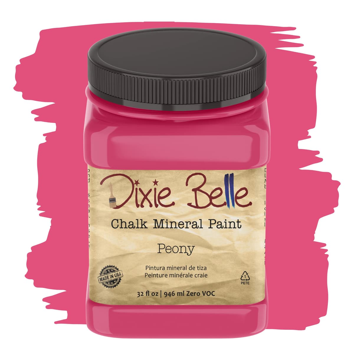 Dixie Belle Paint Company Chalk Finish Furniture Paint - Caviar (32oz) - Matte Black Chic Chalk Mineral DIY Furniture Paint — view 11