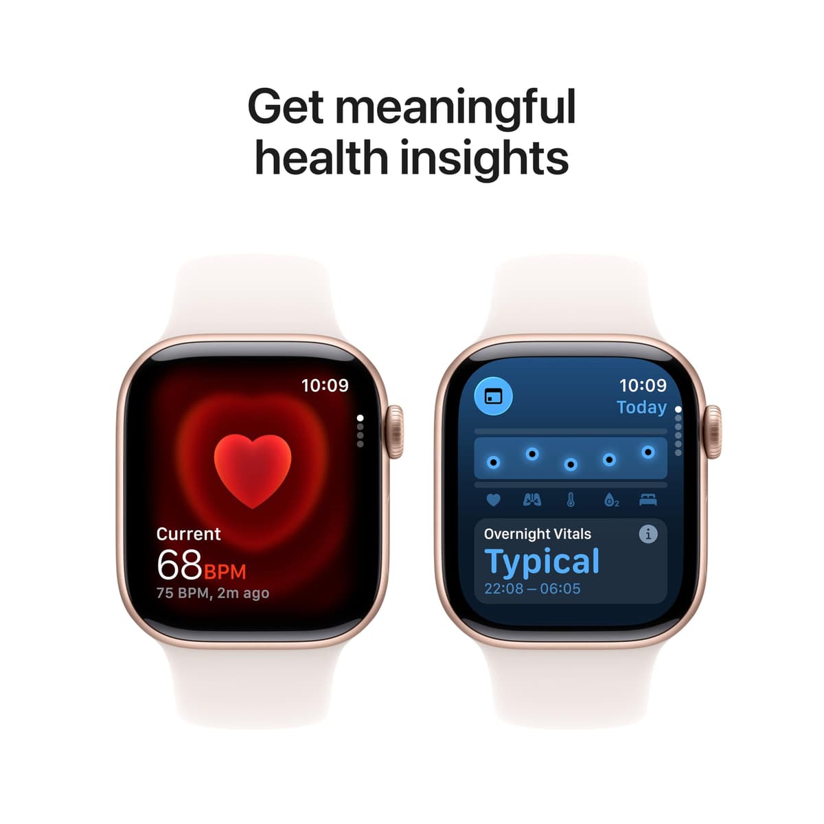 Apple Watch Series 11 GPS 42mm Smartwatch with Rose Gold Aluminium Case with Light Blush Sport Band S/M. Sleep Score, Fitness Tracker, Health Monitoring, Always-On Display, Water Resistant — view 4