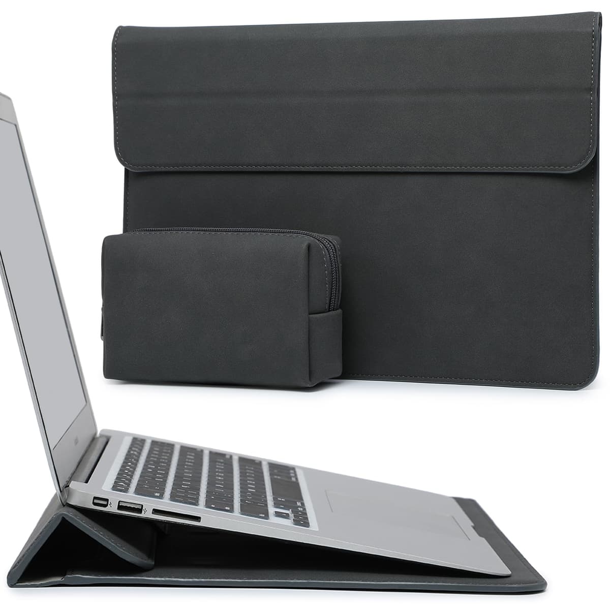 HYZUO 15 Pulgadas Funda para Portátiles con Soporte para MacBook Air 15 M5 M4 A3241 M3 A3114 M2 A2941 2026-2023, 15 Surface Laptop 7/6/5/4, MacBook Pro 15 A1990 A1707 2019-2016, Azul Klein — view 21