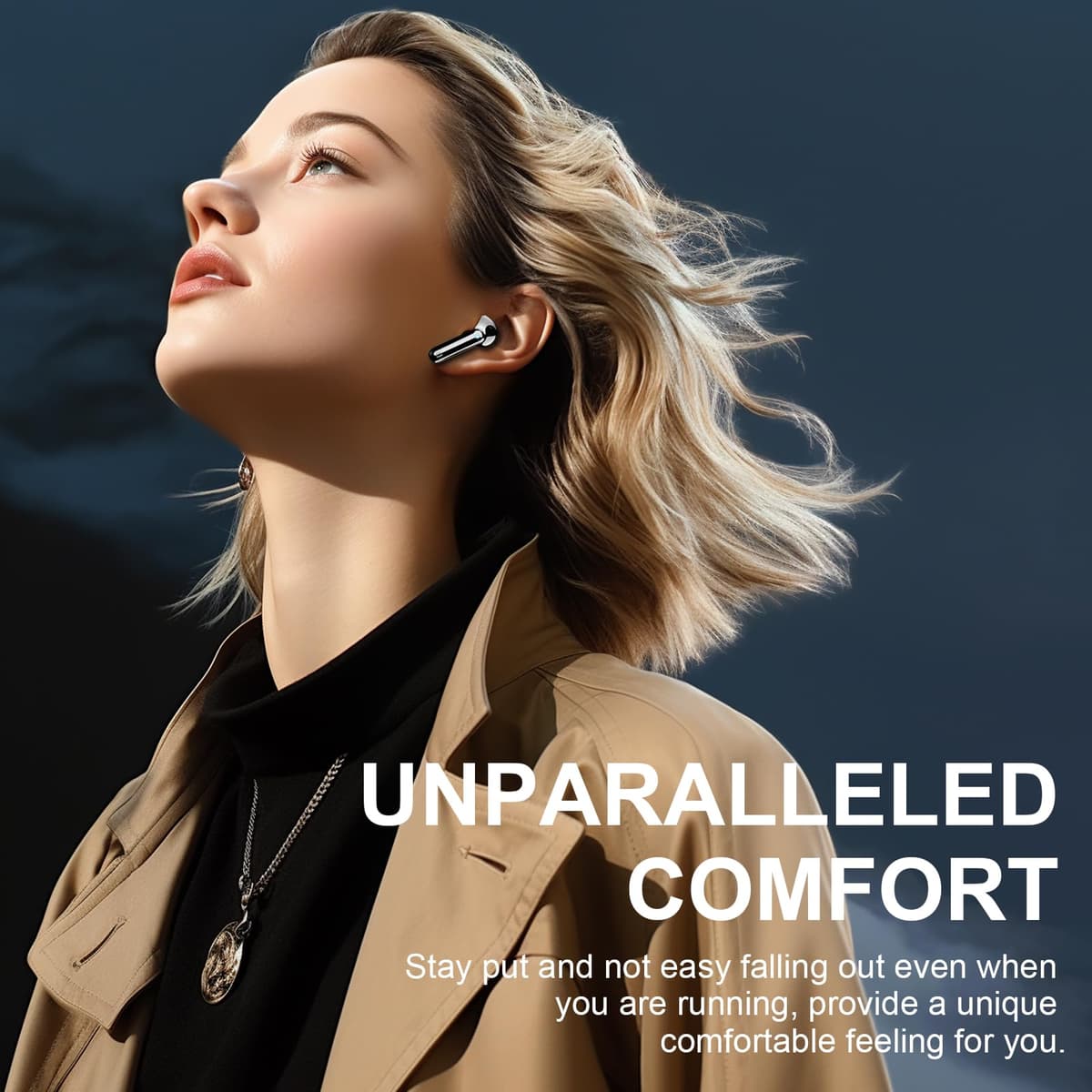 2026 Wireless Earbuds, Bluetooth 5.4 Headphones, 50H Playtime In Ear Earphones HiFi Stereo, Ear buds with 4 ENC Noise Cancelling Mics Deep Bass, IP7 Waterproof Earbuds with LED Display, Fast Charging — view 3