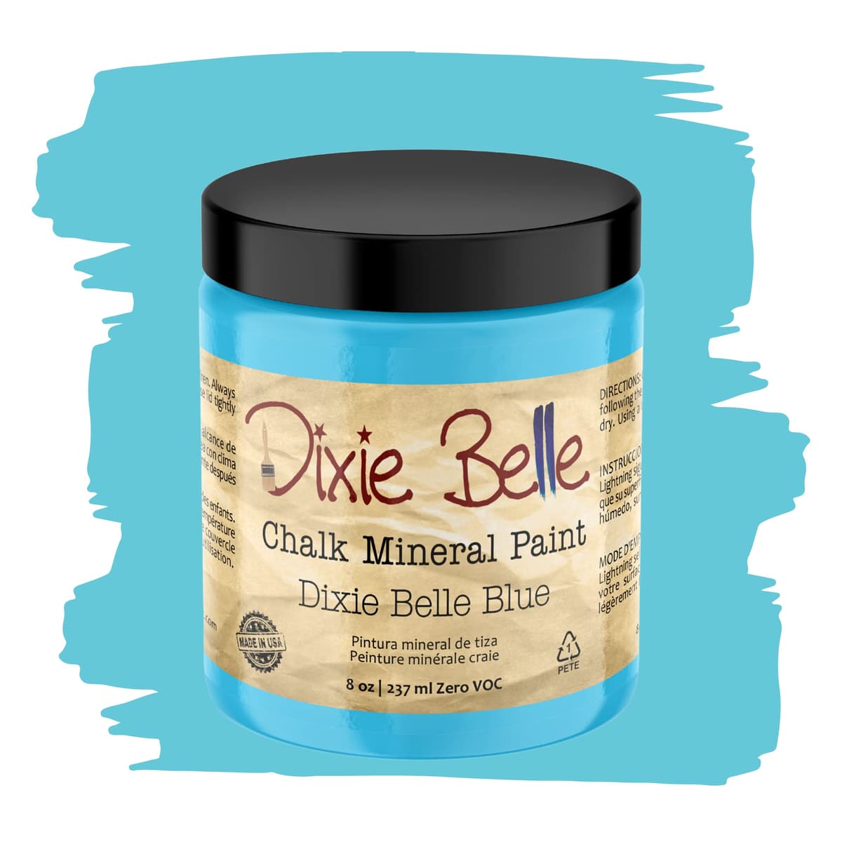 Dixie Belle Paint Company Chalk Finish Furniture Paint - Caviar (32oz) - Matte Black Chic Chalk Mineral DIY Furniture Paint — view 346