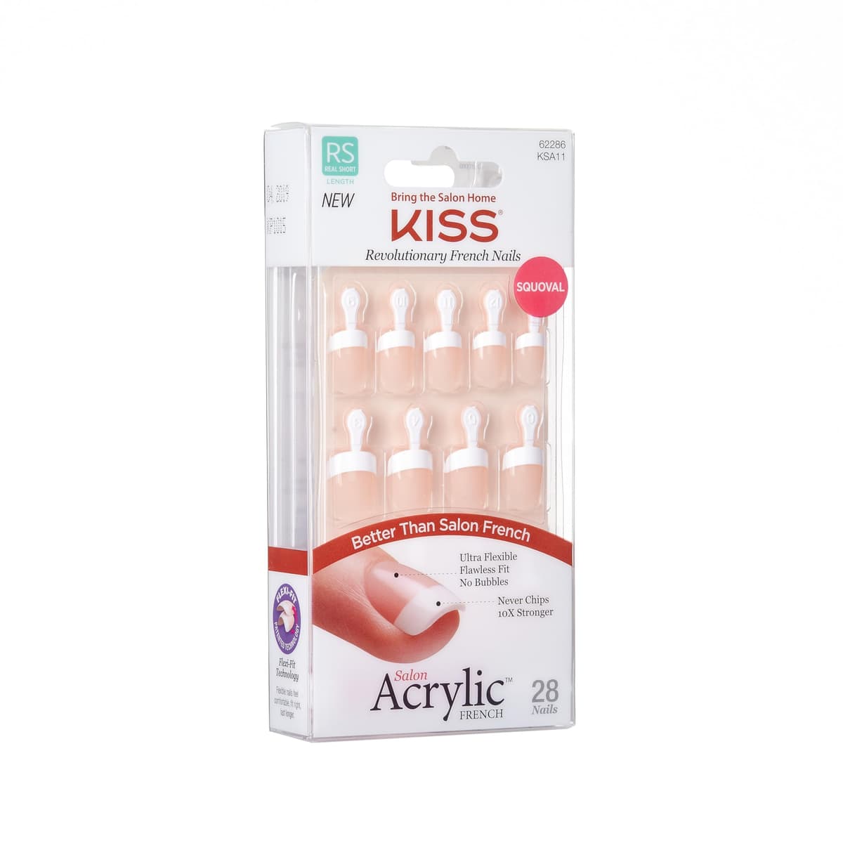 KISS Salon Acrylic French Nude Collection, Cashmere, Medium Length Nude Fake Nails, Includes False Nails, Nail Glue, Nail File, and Manicure Stick, 28 Count (Pack of 1) — view 14