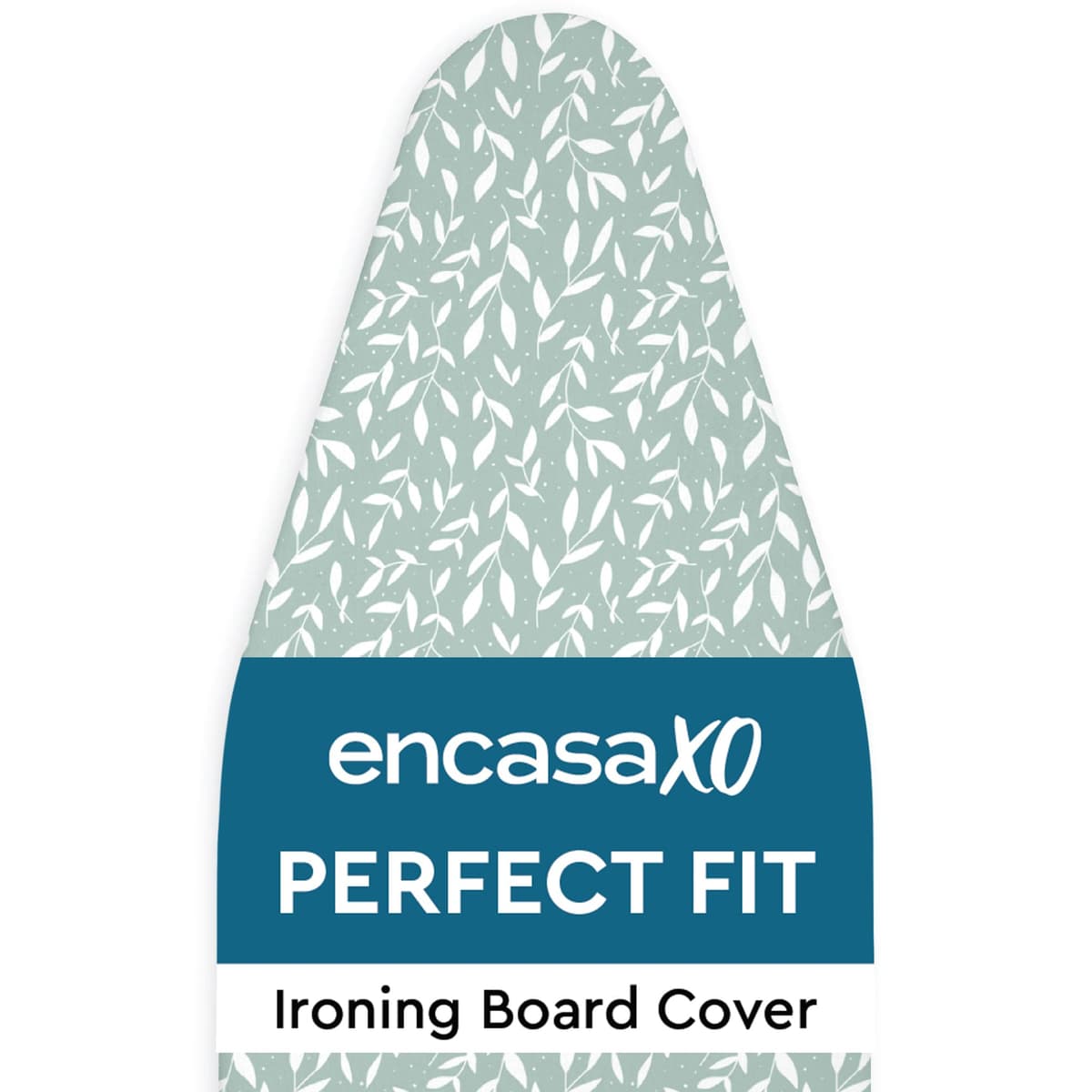 Encasa XO Ironing Board Covers and pad 125x46 cm- Thick 3mm Felt Padding, Drawstring Tightening & Lock, Heat Reflective, Scorch & Stain Resistant, for Wide Ironing Board - Big Leaves Green — view 14