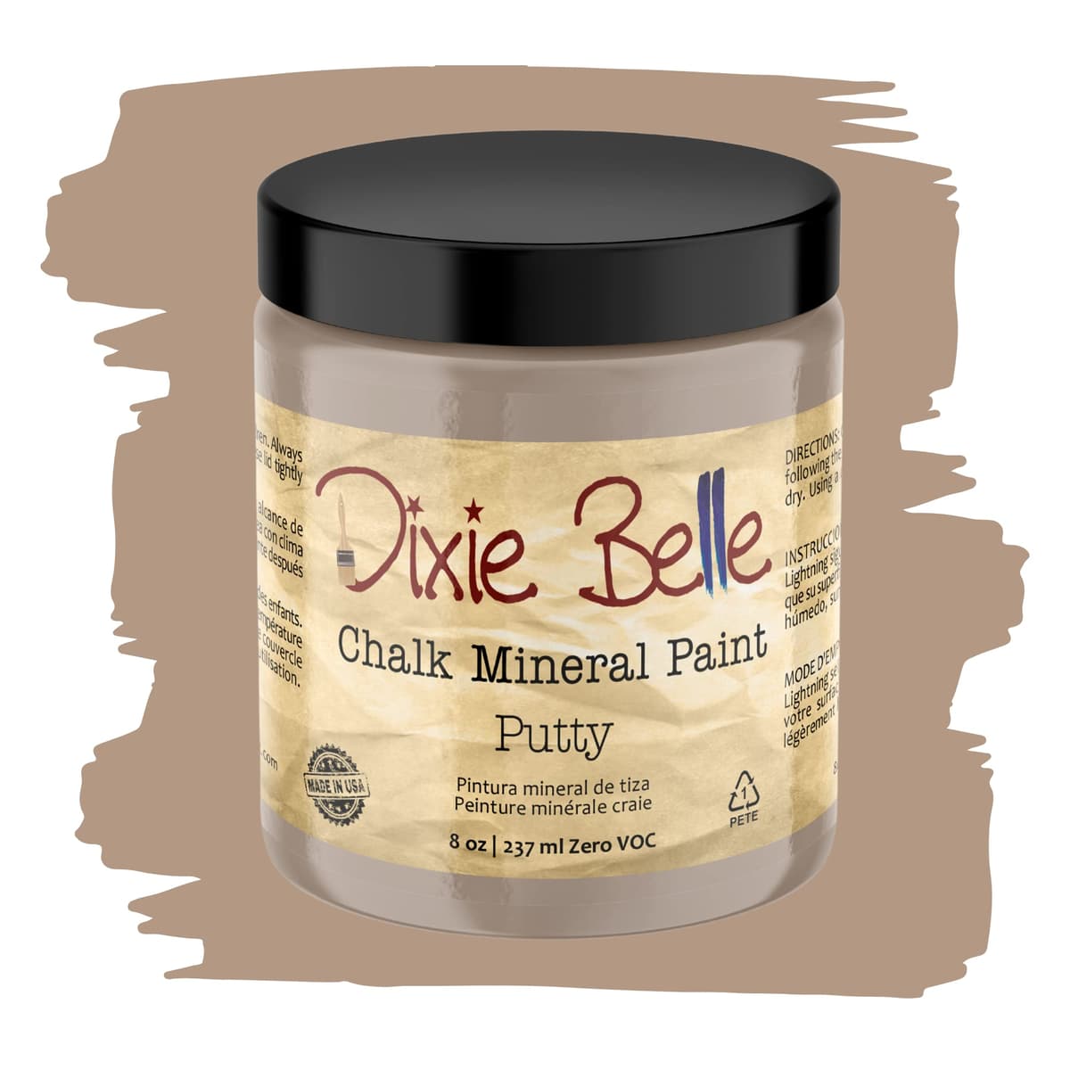 Dixie Belle Paint Company Chalk Finish Furniture Paint - Caviar (32oz) - Matte Black Chic Chalk Mineral DIY Furniture Paint — view 343