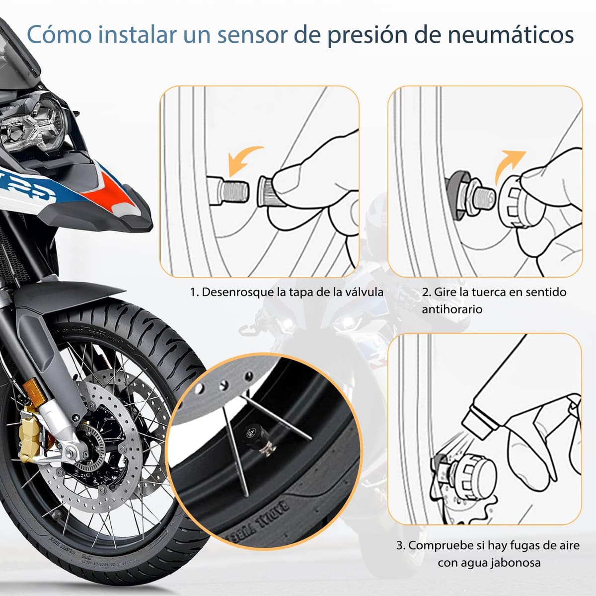 Carpuride W702T Pro Motocicleta Carplay Pantalla con TPMS Sistema, Inalámbrico CarPlay y Android Auto, 7" Impermeable Táctilpantalla, Dual Bluetooth, Intercomunicador Función, Nav, Brújula, Barómetro. — view 4