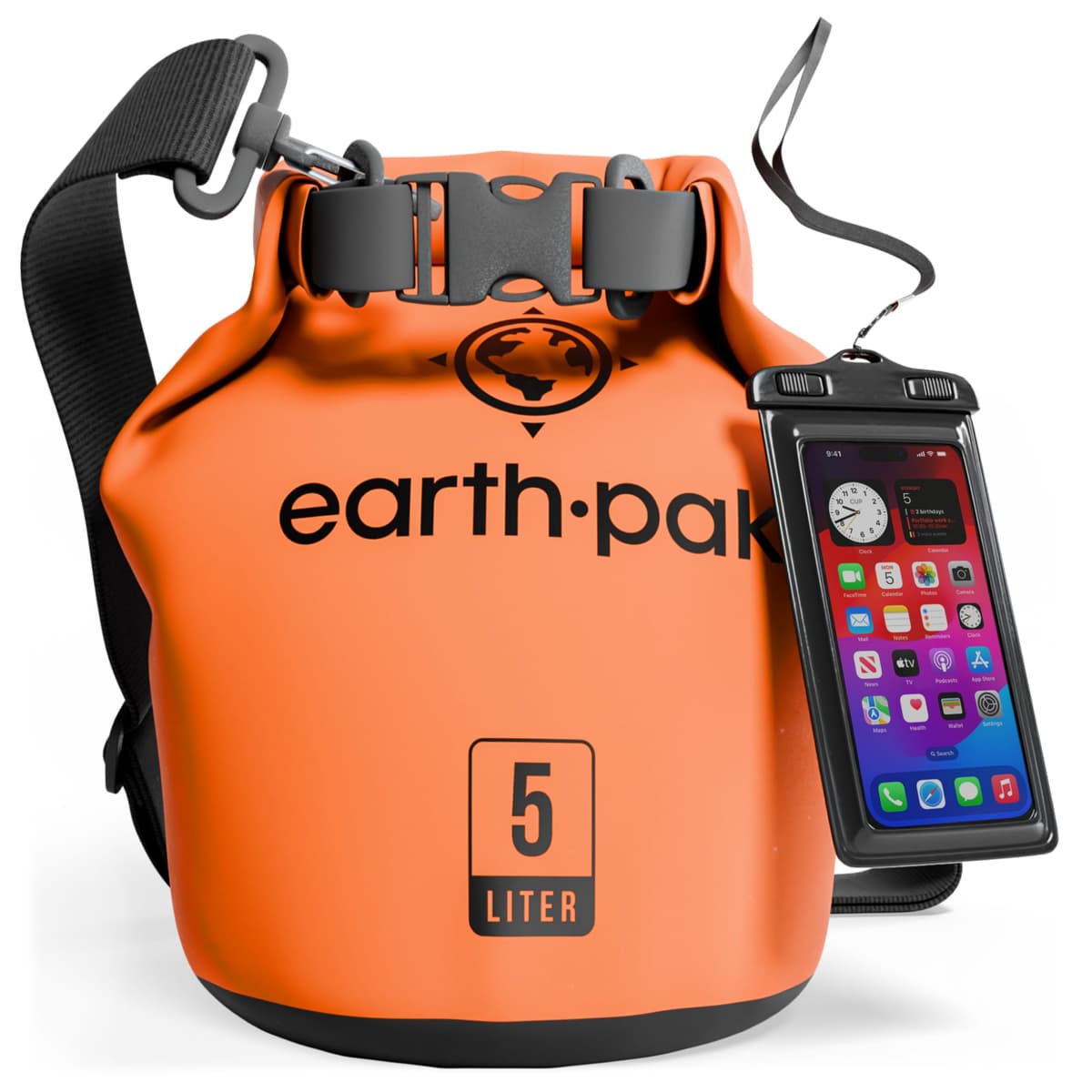 Earth Pak Waterproof Dry Bag - Roll Top Waterproof Backpack Sack Keeps Gear Dry for Kayak with Waterproof Phone Case — view 46