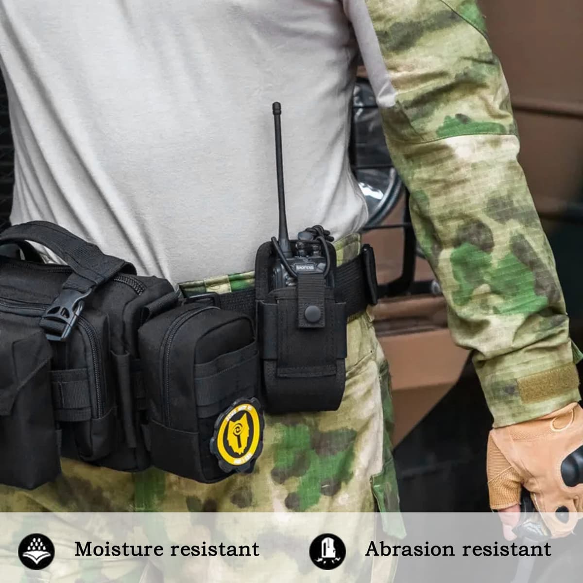 Kyrio Funda para Walkie Talkie, Bolsa para Walkie Talkie, Bolsa Militar Soporte Radio Walkie Talkie para Outdoor, Caza, Táctica, Acampada, Senderismo — view 2