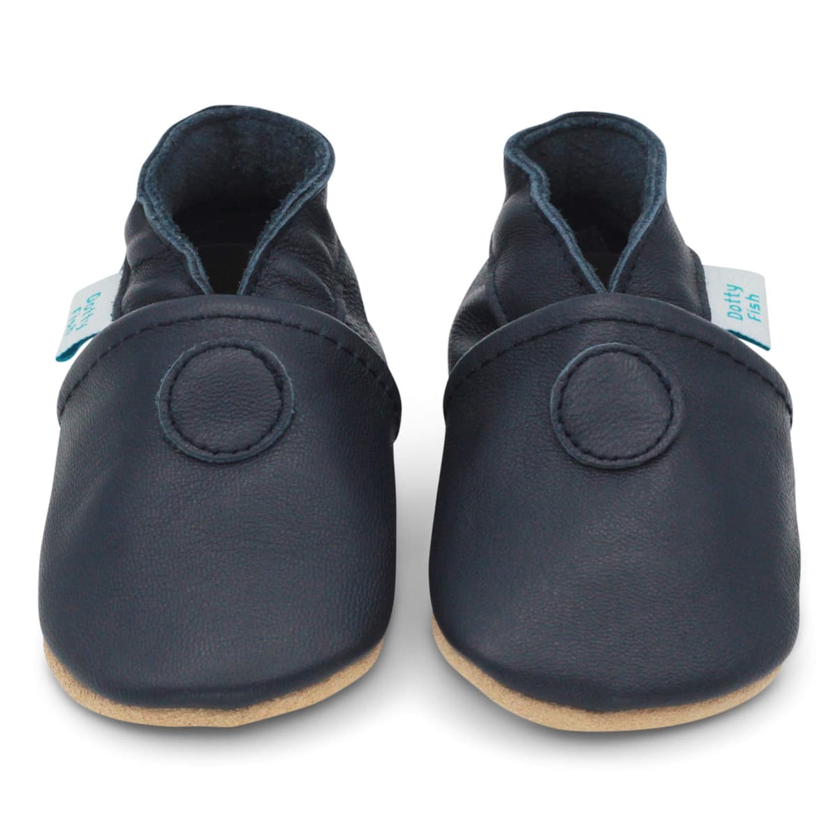 Dotty Fish Soft Sole Leather Baby & Toddler Shoes – Barefoot, Non-Slip, Lightweight & Flexible, Elasticated Ankles - Unisex Boys & Girls, UK Brand, Podiatry Approved — view 4