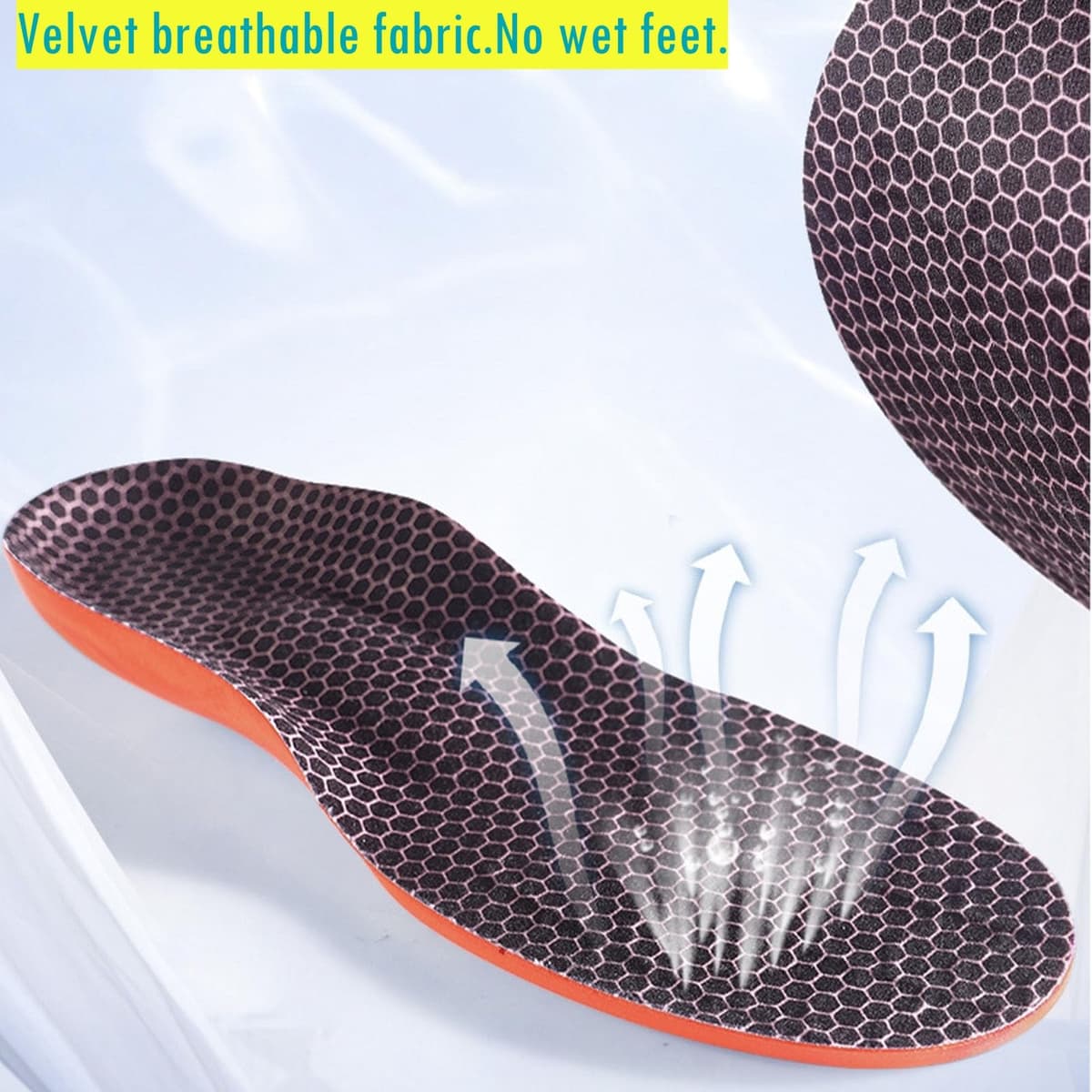 Goofort Plantar Fasciitis Arch Support Gel Insoles for Men & Women, 7-Times-Shock-Protection with 3D-Xpain™ -PORON®, Orthotic Work Boot Insoles for Flat Feet, Heel Pain Relief & All-Day Comfort — view 6