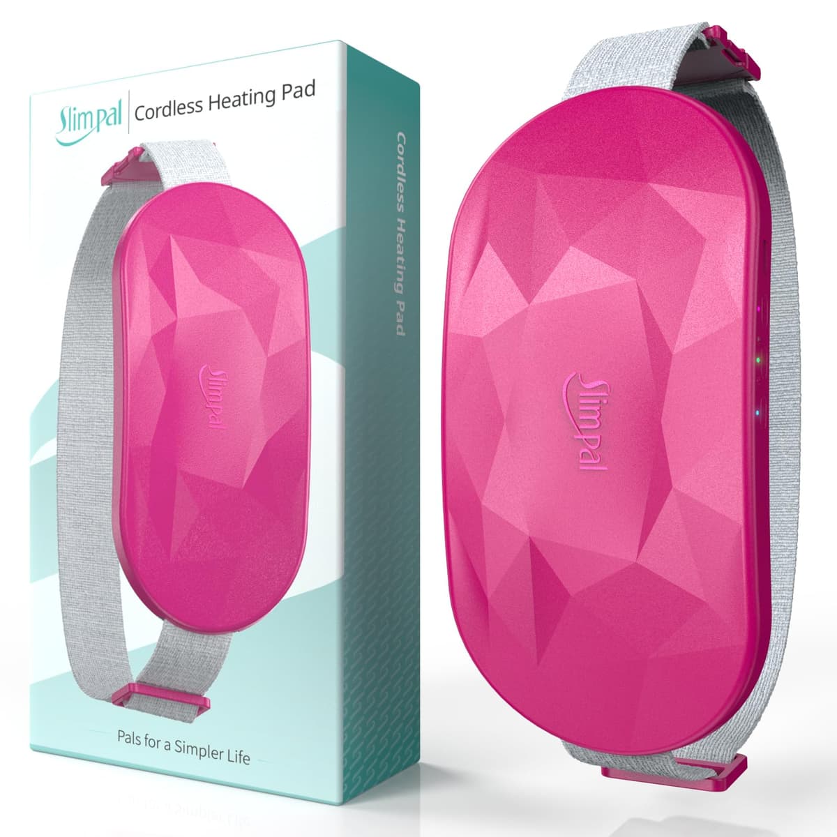 Almohadilla térmica portátil Slimpal, cinturón calefactor inalámbrico recargable para mujer, color blanco — view 20