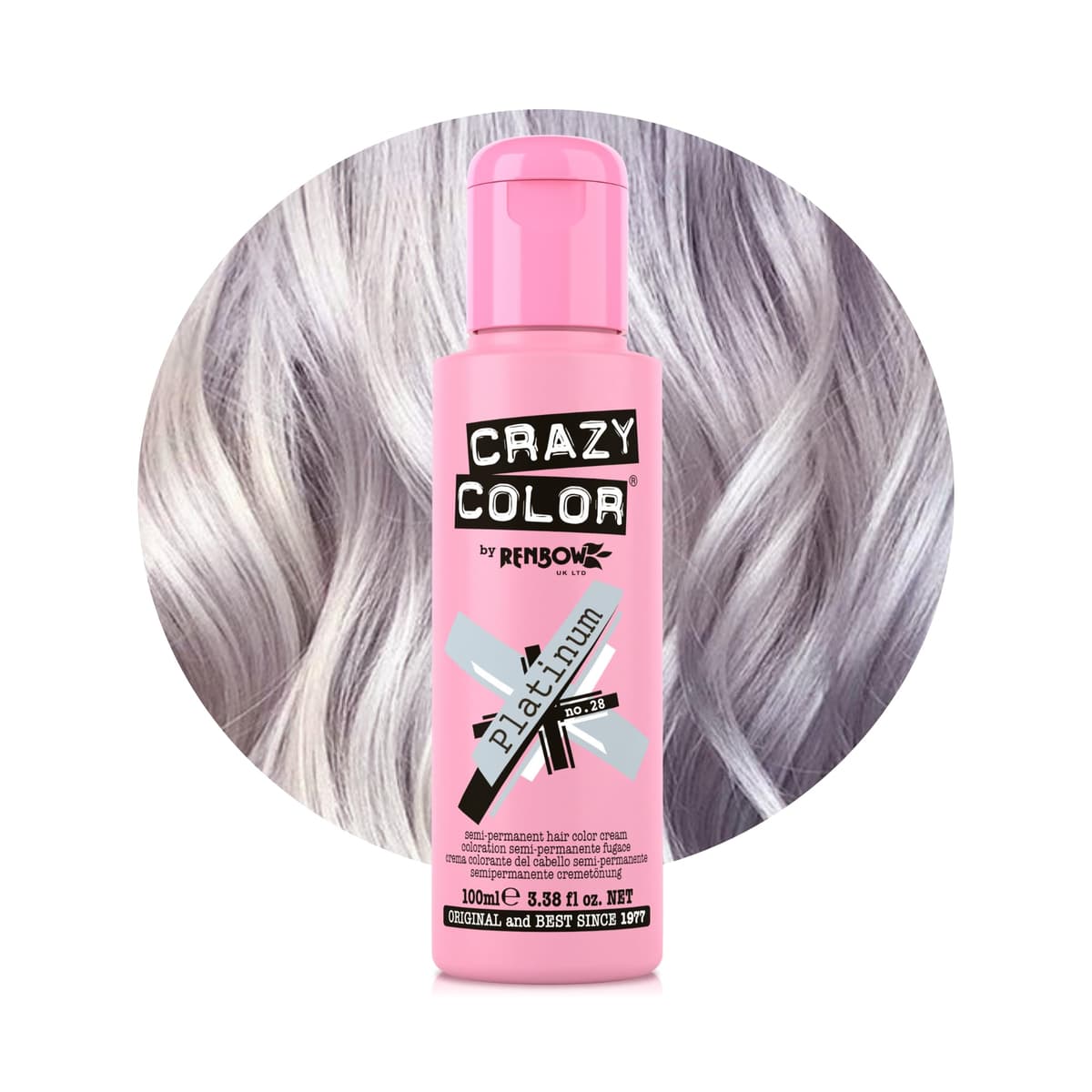 Crazy Color Vibrant Candy Floss Semi-Permanent Hair Dye. Highly Pigmented Pastel Pink Conditioning & Oil Nourishing Vegan Formula | No Bleach or Ammonia | 100ml — view 43