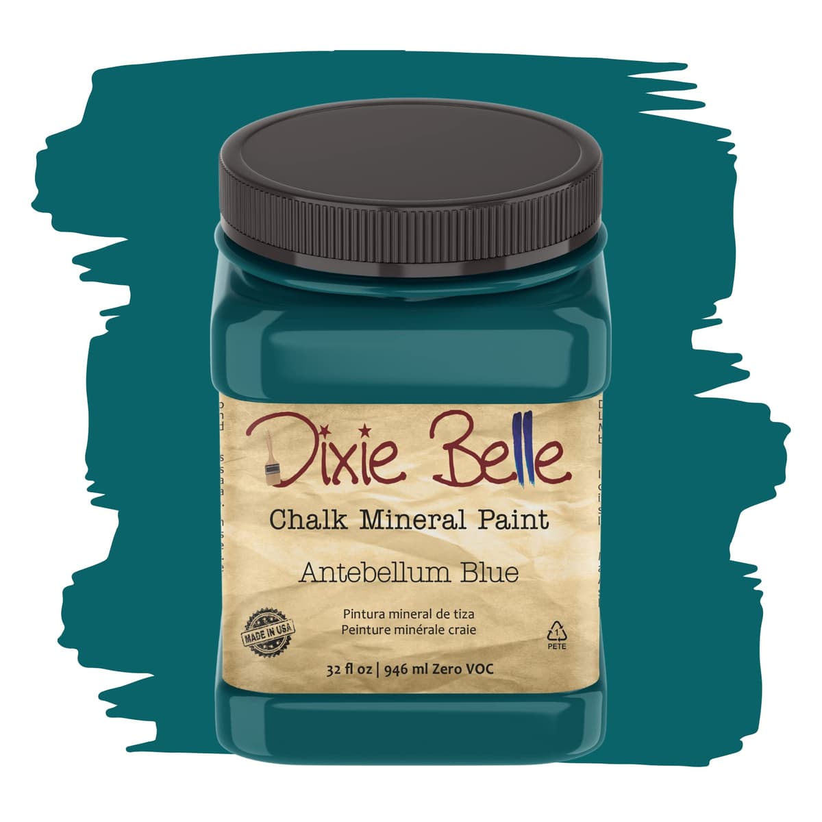 Dixie Belle Paint Company Chalk Finish Furniture Paint - Caviar (32oz) - Matte Black Chic Chalk Mineral DIY Furniture Paint — view 26