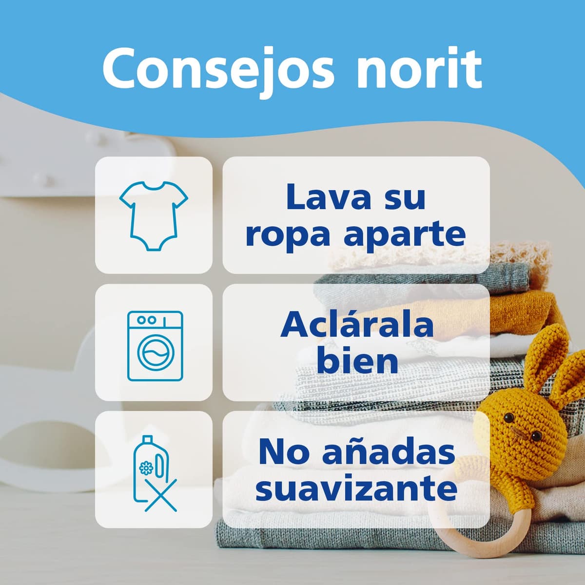 NORIT Bebé - Detergente Líquido para Ropa de Bebé, Pieles Sensibles y Atópicas - Pack de 4 Unidades de 1125 Mililitros, 4500 Mililitros — view 7
