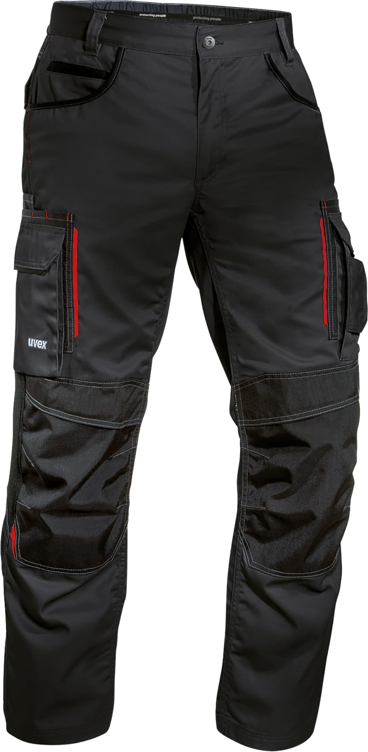 Uvex Tune-up 8909 Pantalon de Trabajo para Hombre - Pantalones Cargo para Trabajar de Algodón y de Cordura - Multibolsillos - Bolsillo de Las Rodilleras - Color Gris, Negro, Azul, Verde, Blanco