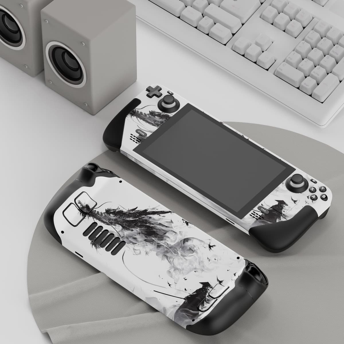 playvital Custom Stickers for Steam Deck LCD, Full Set Protective Skin Decal for Steam Deck - Mistborn Dragon — view 4