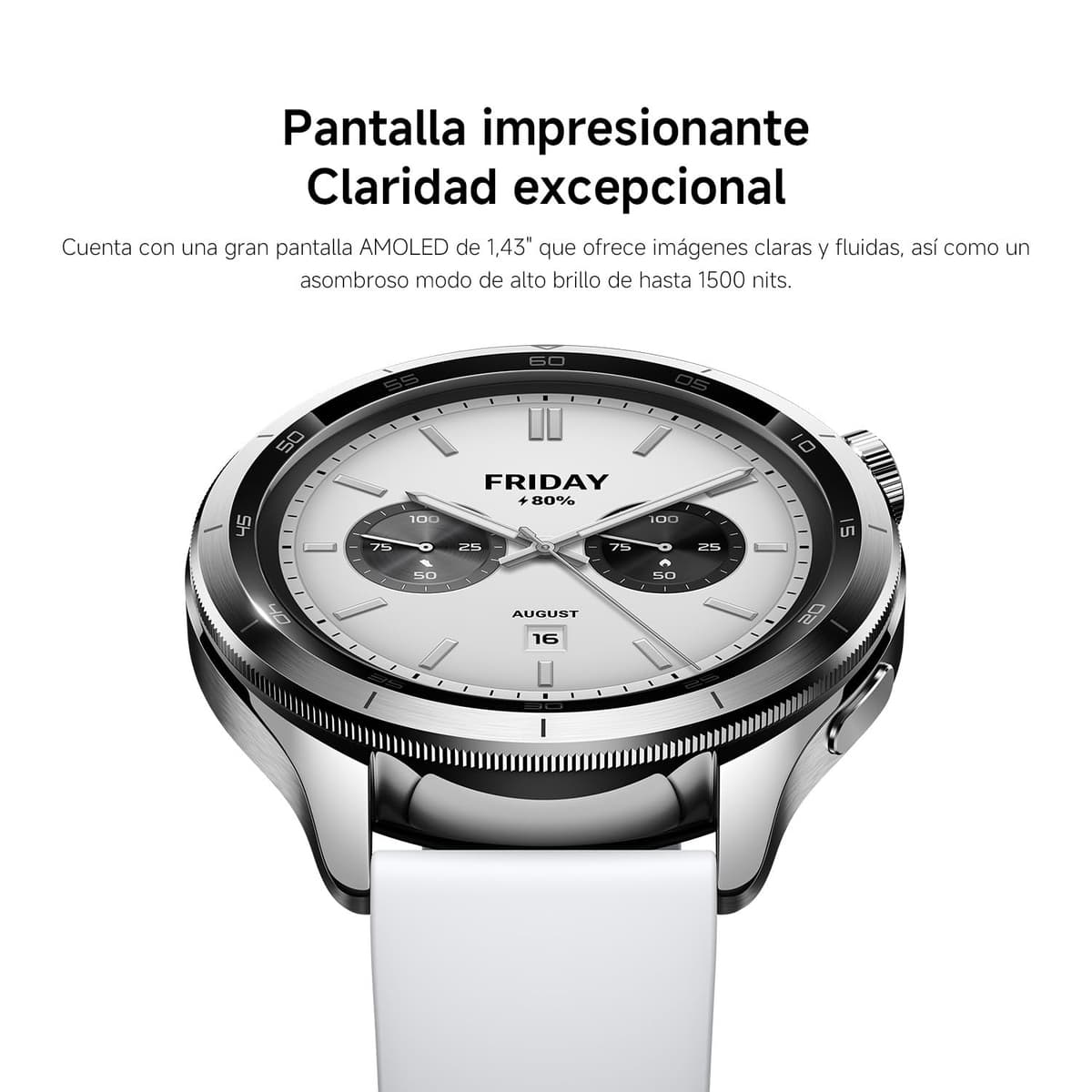 XIAOMI Watch S4, Versión Bluetooth, Modo Deportivo Profesional avanzado, Bisel de Cambio rápido 2.0, Pantalla AMOLED 1.43 Pulgadas Circular, Monitor Frecuencia Cardíaca y Sueño, Rainbow — view 3