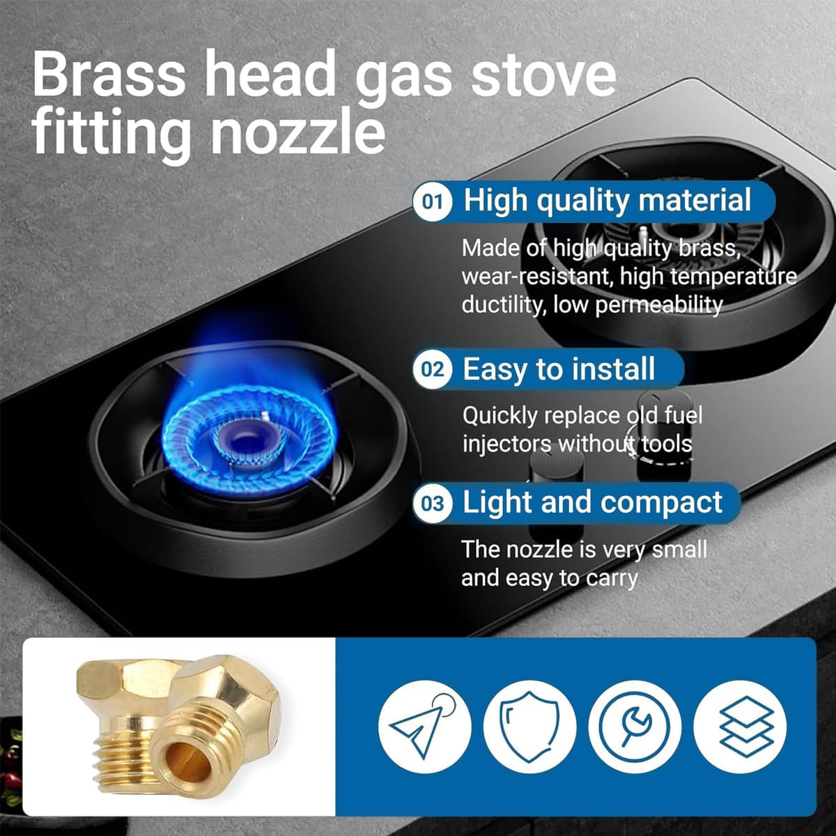 18 Piezas Inyectores Cocina Gas Butano, Universales Conjunto Inyector Quemador Para GLP Para Gaseera, Cocina Y Placa Inyectores Cocina Gas Butano, Kit de Conversión de Gas de Ciudad a Butano — view 4
