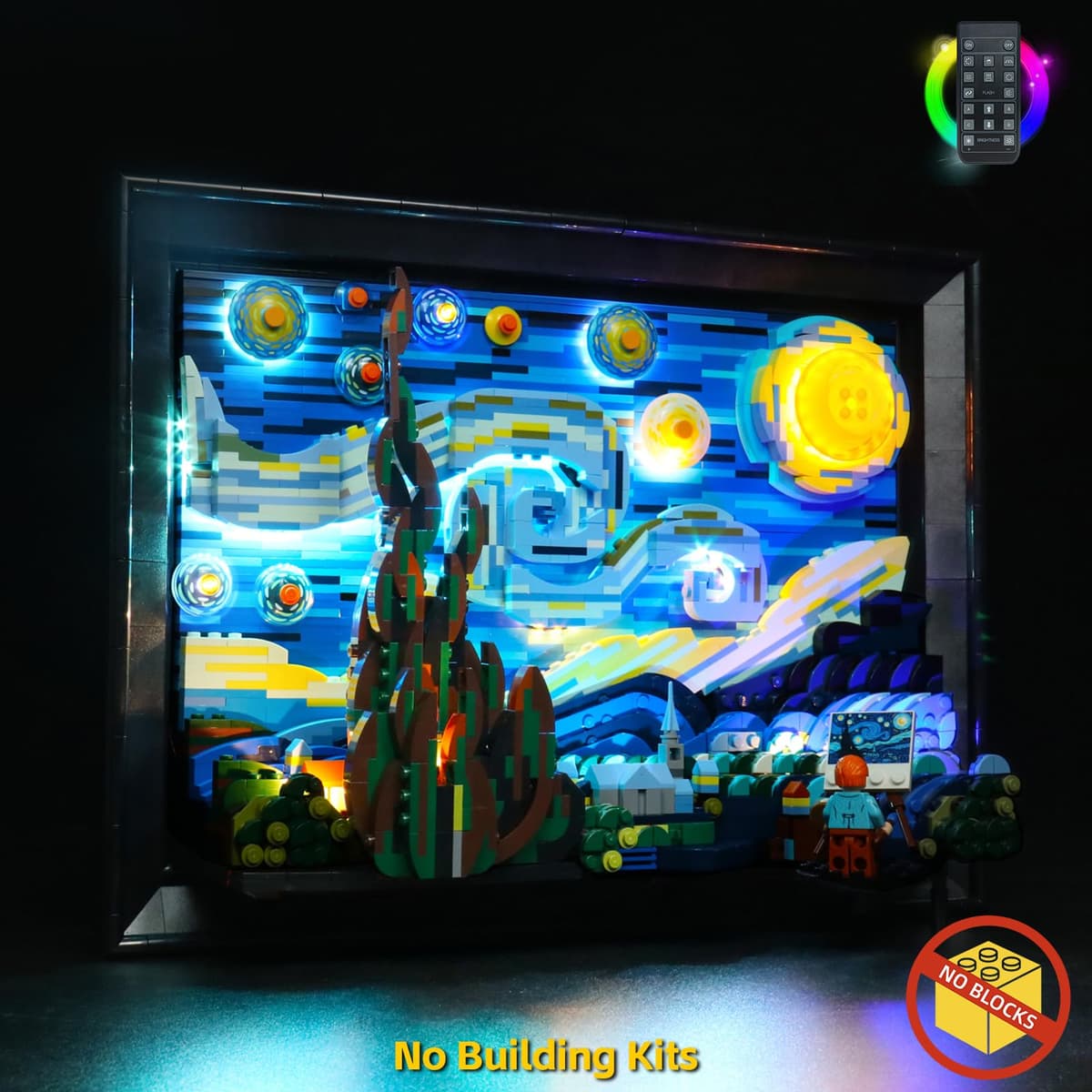 21333 LEGO Ideas Starry Night VIncent Van Gogh Kit de luz LED regalo creativo para adultos (juego sin modelo) — view 3