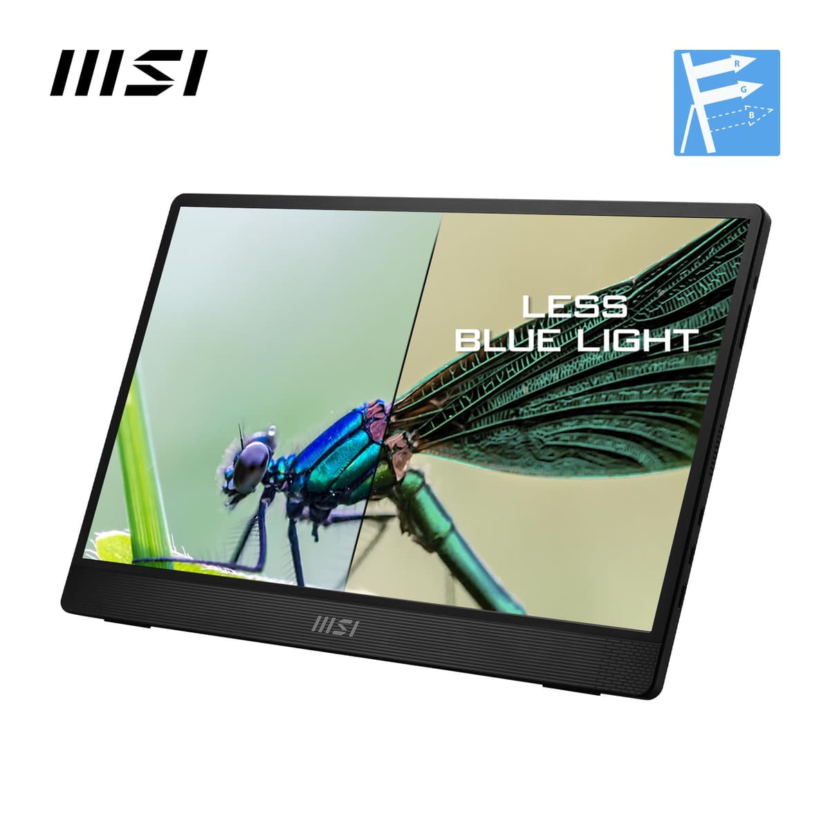 MSI Pro MP161 E2U Monitor portátil Full HD de 15,6", Panel IPS 1920 x 1080, 60 Hz, Pantalla Agradable a la Vista (PC, portátil, móvil), Altavoces, chasis y Soporte, Mini-HDMI 2.0b, 2 x USB Type-C — view 5