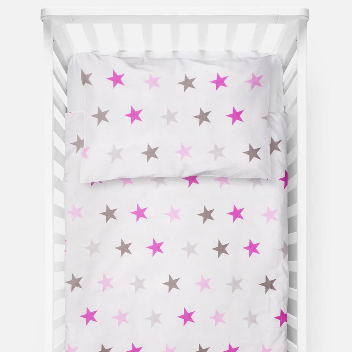 Baby Comfort 4 Piece Duvet Pillow Duvet Cover Pillowcase 80x70 cm Bedding Set 12M+ (Ladders Pink) — view 46