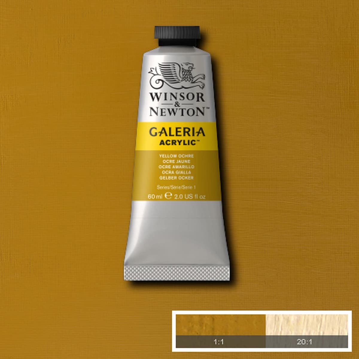Winsor & Newton Galería - Pintura Acrílica , 60 ml, Amarillo (Yellow Ochre) — view 2