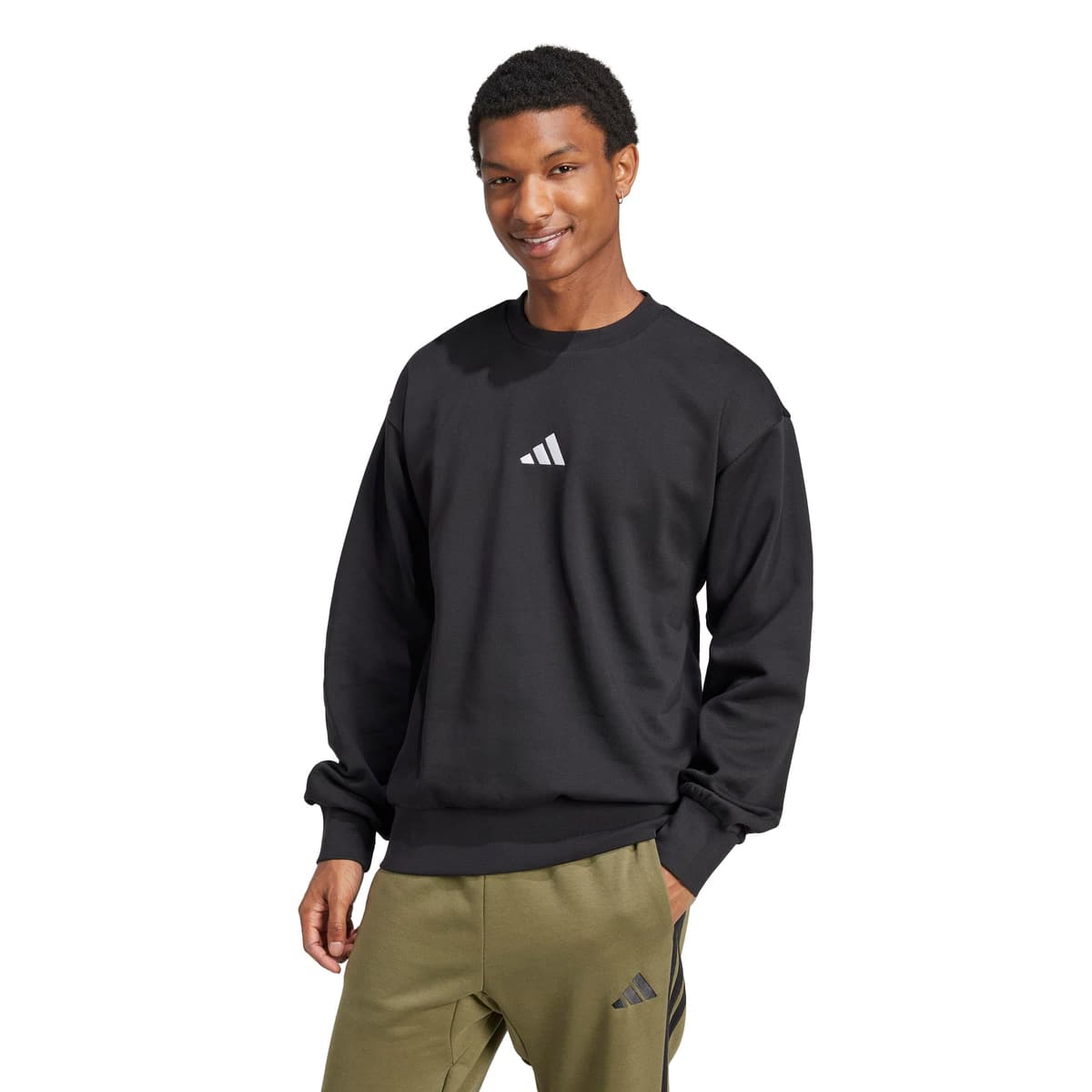 Adidas Hombre Essentials FEELCOZY Fleece Sweatshirt — view 3