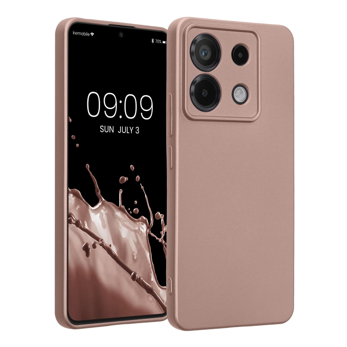 kwmobile Carcasa Compatible con Xiaomi Redmi Note 14 Pro 5G / Poco X7 Funda - Funda Ultrafina de TPU con Bordes elevados - Lavanda Metalizado — view 211