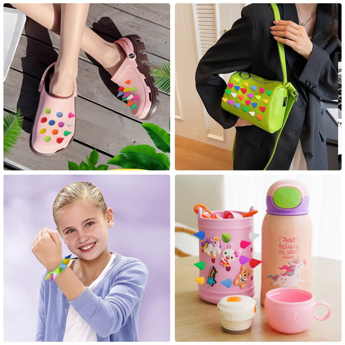 30PCS Fresco Punk Adornos de Zapatos, Remache Spike Encantos para Clog Sandalias, EMO Gótico Y2K CLOG Charms Accesorios, Moda Decoración del Zapato, Pulseras Encantos de Bricolaje, Regalo de Fiesta — view 5