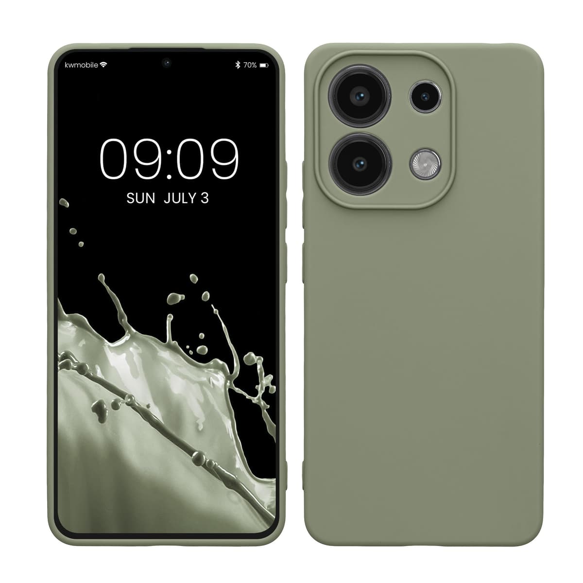 kwmobile Carcasa Compatible con Xiaomi Redmi Note 14 Pro 5G / Poco X7 Funda - Funda Ultrafina de TPU con Bordes elevados - Lavanda Metalizado — view 203