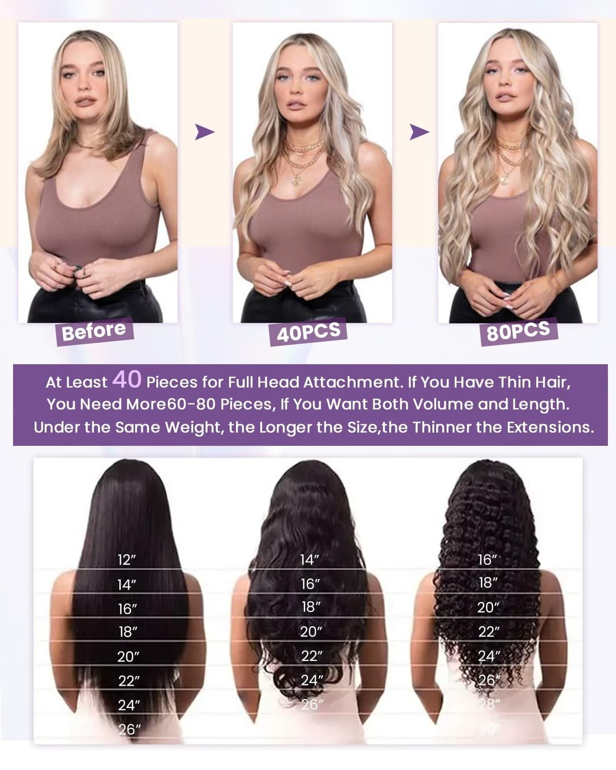 LaaVoo Tape in Hair Extensions Human Hair Blonde Tape Hair Extensions Real Human Hair Invisible Tapes Remy Straight Balayage Brown to Blonde Hair Double Sided Tabs 20pcs 50g 16 Inch #8/18/60 — view 37