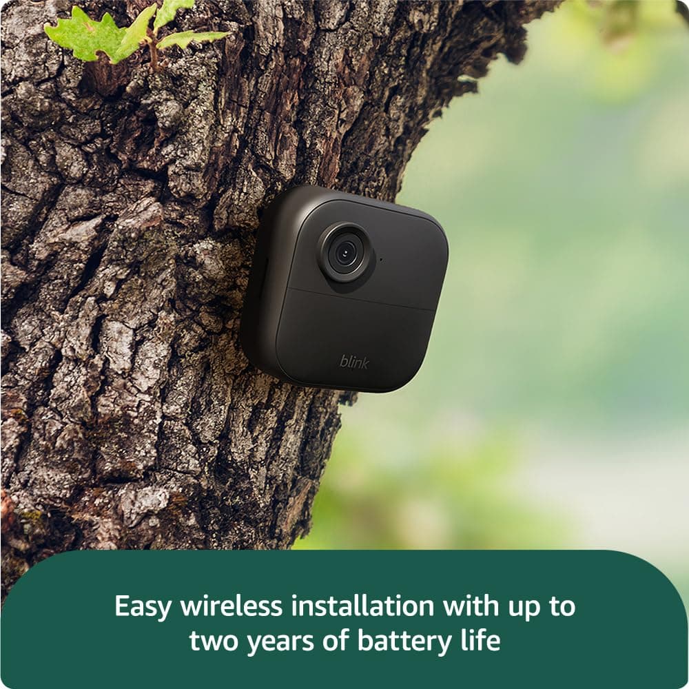 Blink Outdoor 4 camera – Wireless HD smart security camera, two-year battery life, enhanced motion detection, works with Alexa - 1 camera system with Sync Module Core incl. - IP65 — view 2