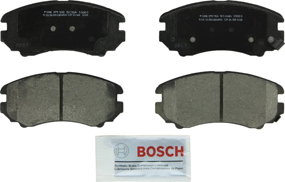 Bosch BC914 QuietCast Premium Ceramic Disc Brake Pad Set For: Acura ILX; Honda Accord, Civic, CR-V, Element, Fit, Front — view 331