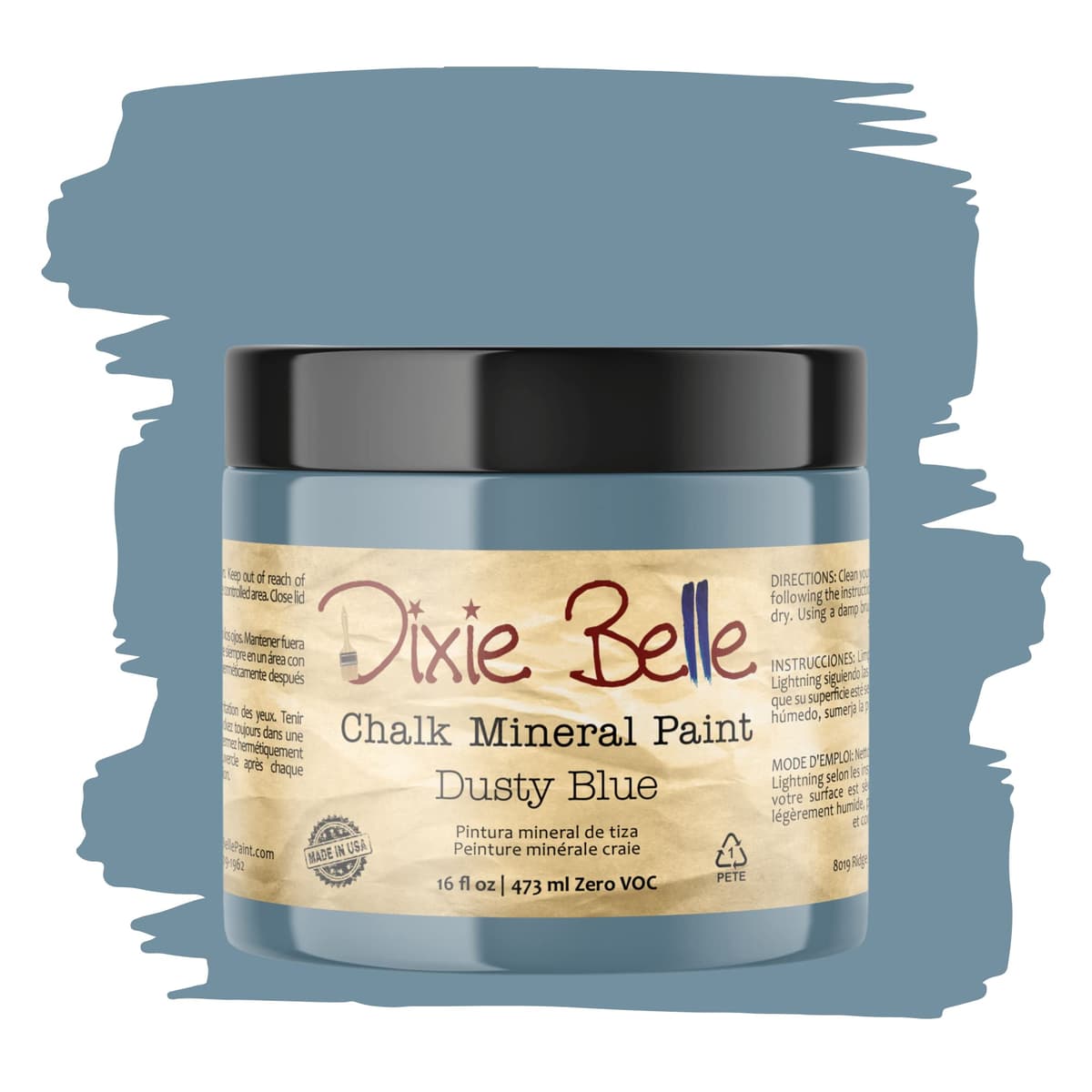 Dixie Belle Paint Company Chalk Finish Furniture Paint - Caviar (32oz) - Matte Black Chic Chalk Mineral DIY Furniture Paint — view 204