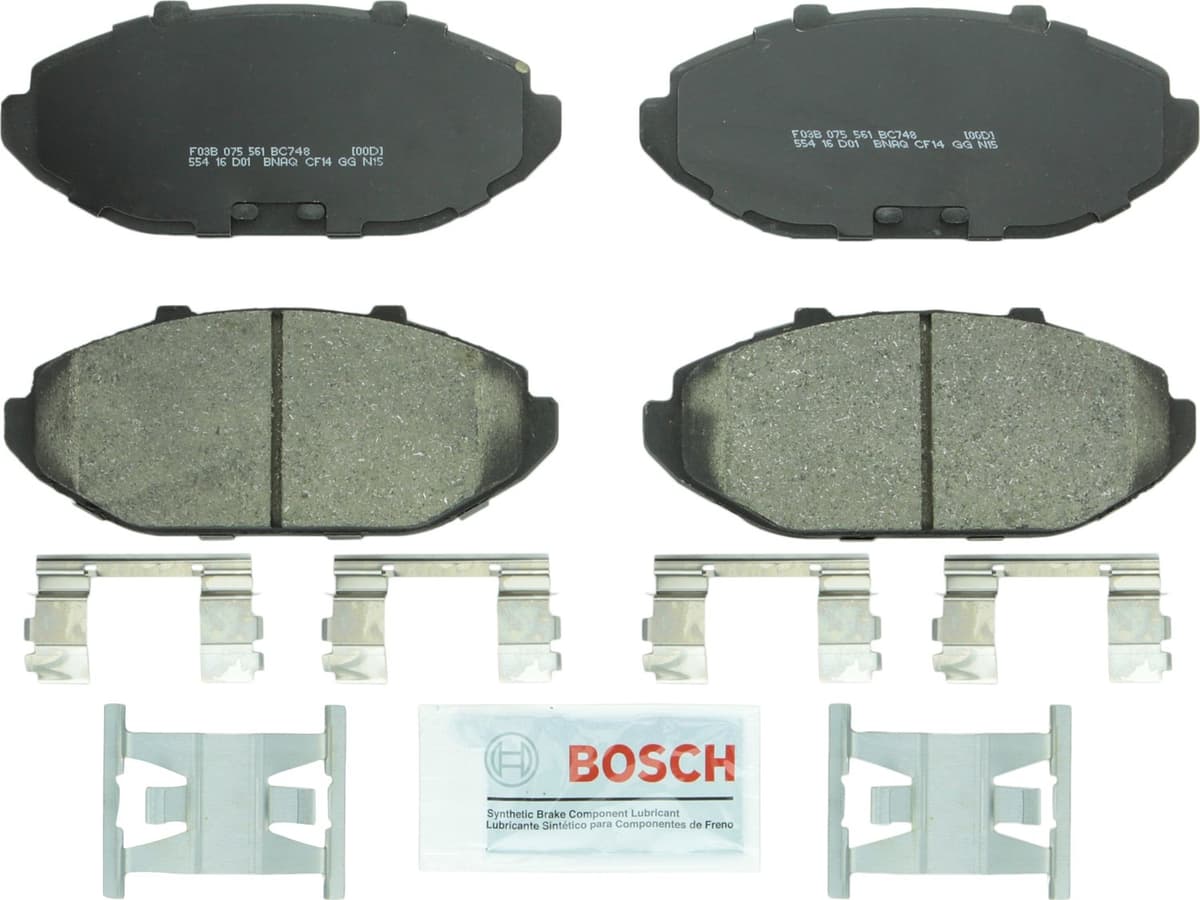Bosch BC914 QuietCast Premium Ceramic Disc Brake Pad Set For: Acura ILX; Honda Accord, Civic, CR-V, Element, Fit, Front — view 85