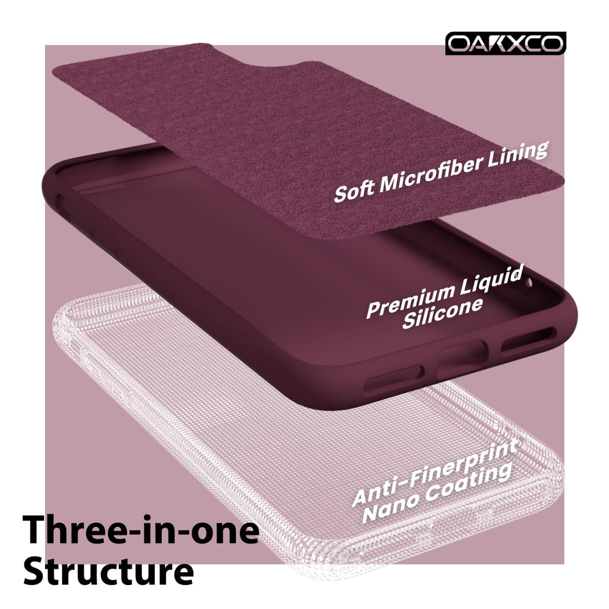 oakxco for iPhone 17 Pro Max Phone Case Liquid Silicone, Cute Thin Slim Grip Soft Rubber Gel for Women Men, Smooth Matte TPU Plain Solid Color Girly Simple Case with Camera Cover, Light Pink — view 865