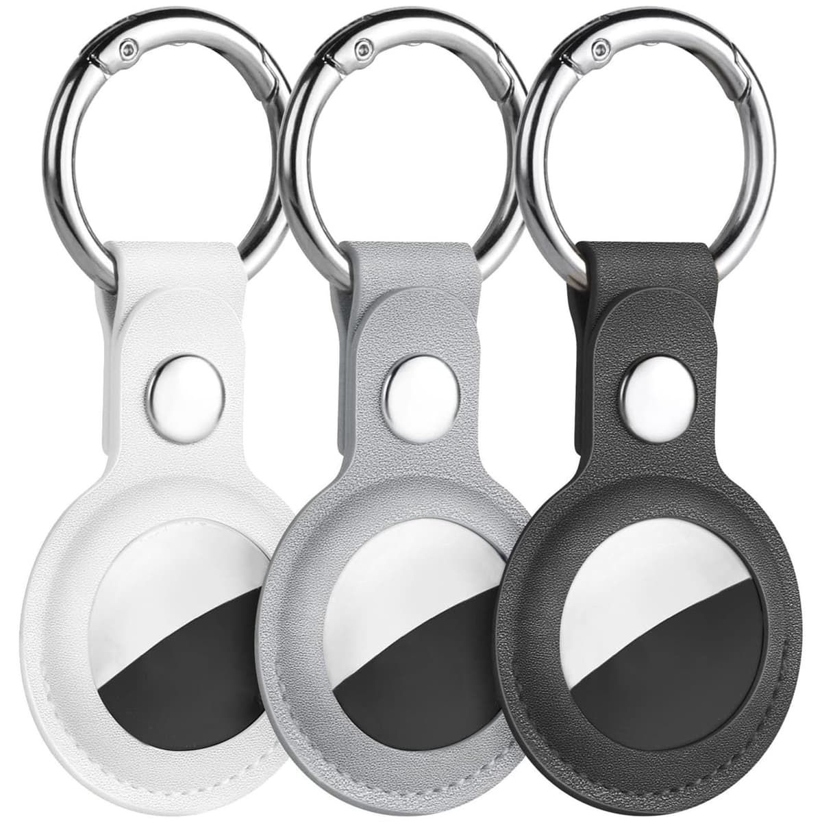 Ainiv Llavero para AirTag, 1 Pieza Llaveros para AirTag Funda Protectora, PU Localizador Portátil Antipérdida, Protectora de Cuero Funda Bluetooth Tracker Mascotas y Mochilas — view 24