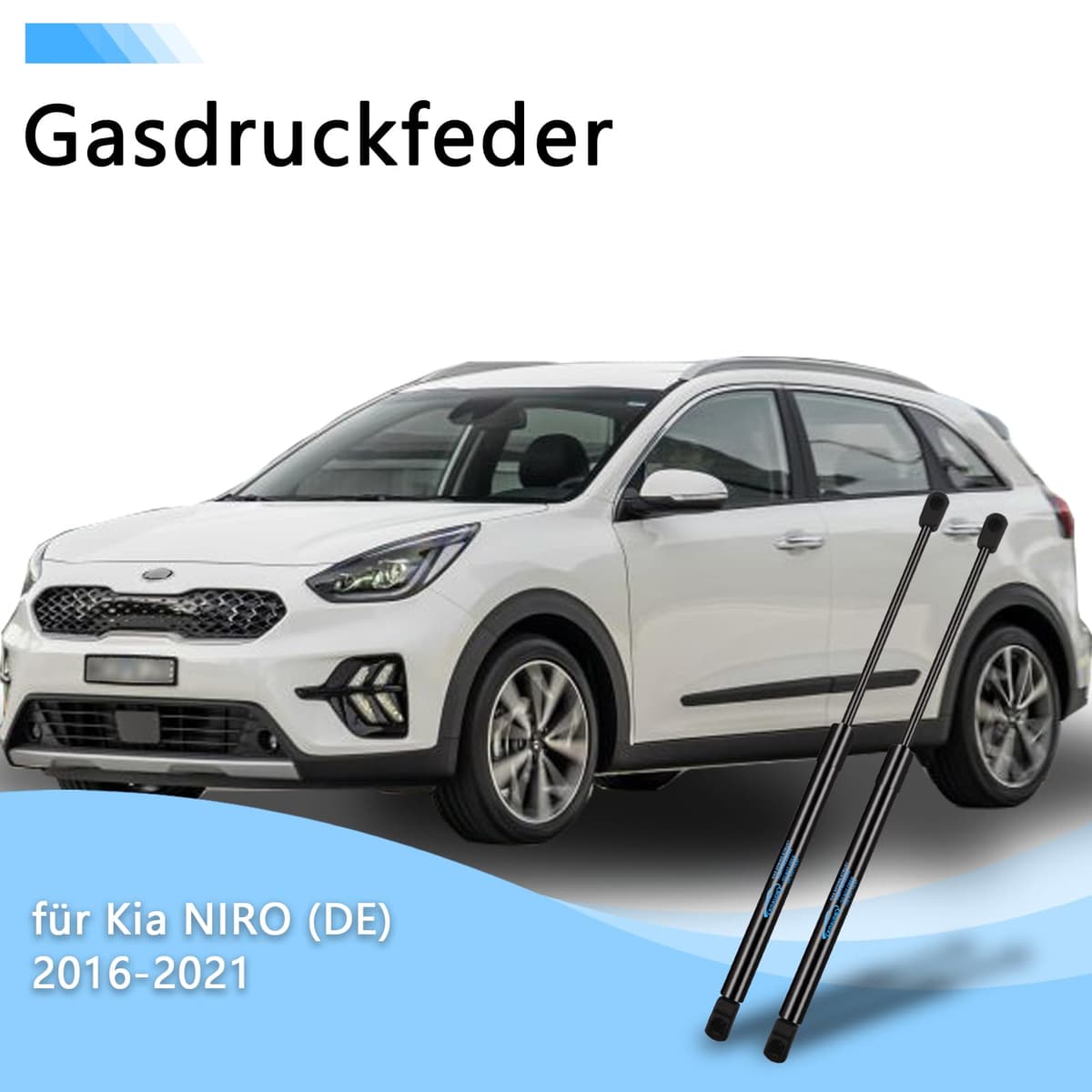 2x Amortiguador Maletero para Kia Niro (DE) 2021 2020 2019 2018 2017 2016 Negro Resorte de gas Maletero Amortiguador Maletero Reemplaza #81771G5000 — view 3