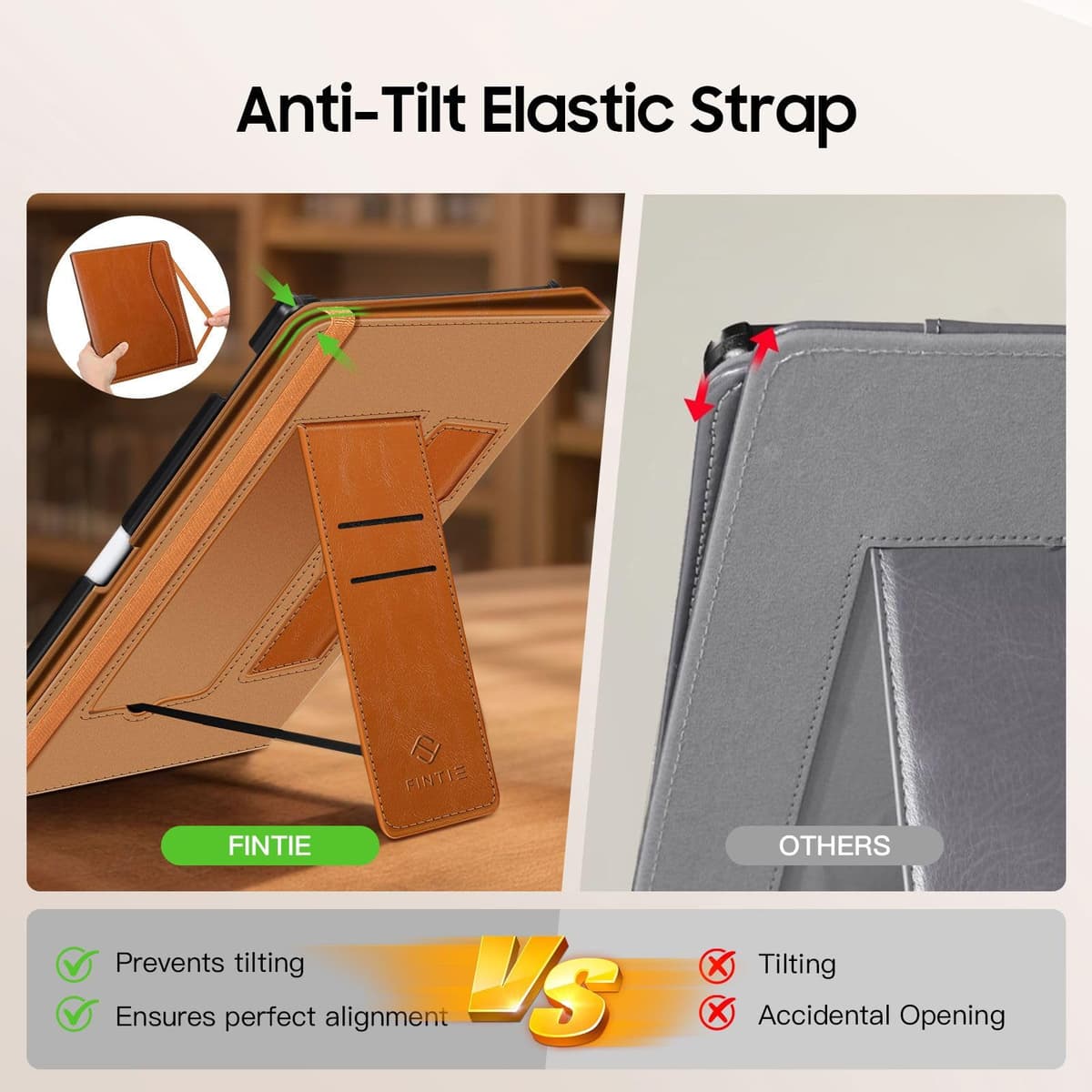 Fintie Funda con soporte para Kindle Scribe (3ª generación) y Kindle Scribe Colorsoft (1ª generación) – 2025, con soporte para bolígrafo y tarjetero, color marrón — view 5