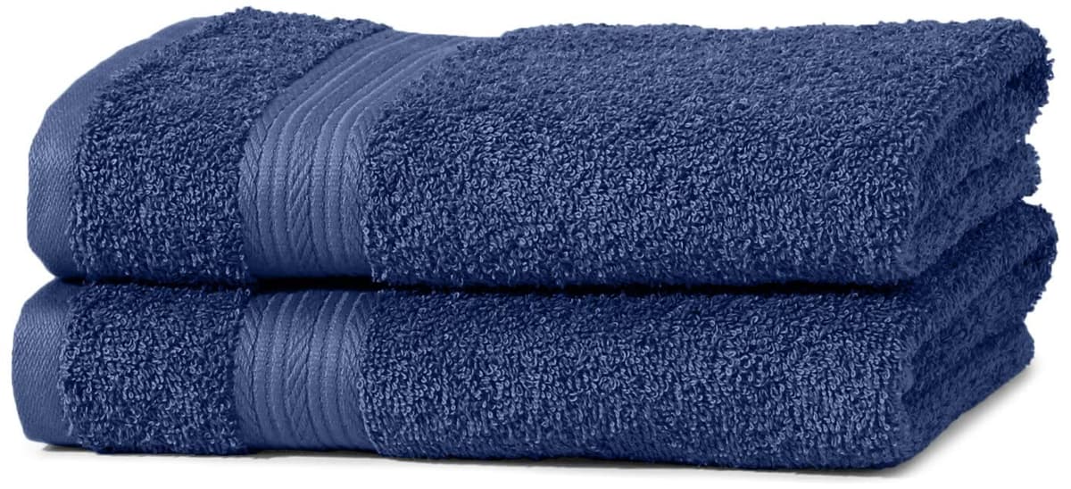 Amazon Basics Juego Toallas Baño Completo 100% Algodón 2 Toallas Baño + 2 Mano, Negro, Pack 4 Unidades — view 7