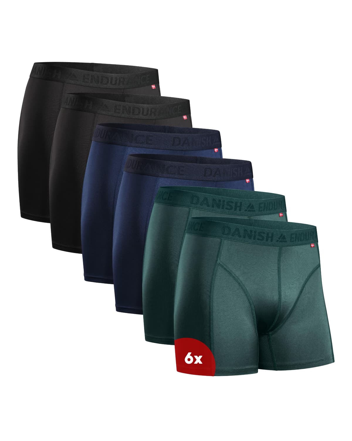 DANISH ENDURANCE Calzoncillos tipo bóxer de rendimiento para hombre (paquete de 6) – Absorbe la humedad, comodidad de secado rápido con ajuste extralargo — view 12