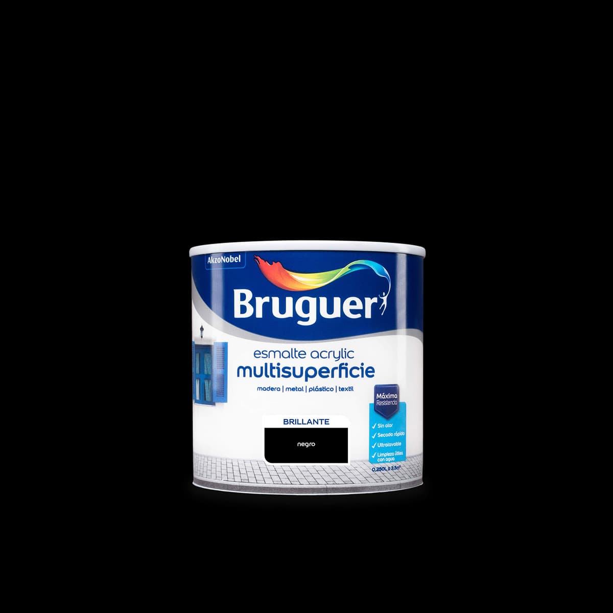Bruguer Acrylic Multisuperficie Esmalte al agua Satinado - Pintura 750 mL, Blanco Permanente — view 55
