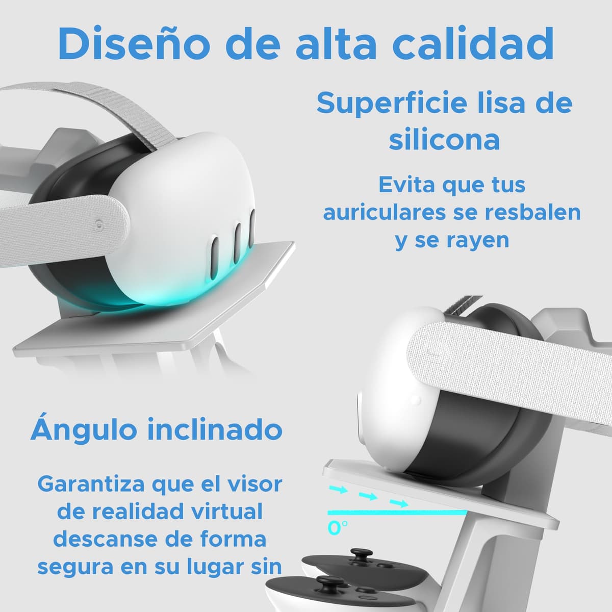 Digicharge Soporte de Auriculares VR para Meta Quest 3S, Quest 3, Oculus Quest 2 VR Mount Display Storage para Auriculares y Controladores táctiles — view 5
