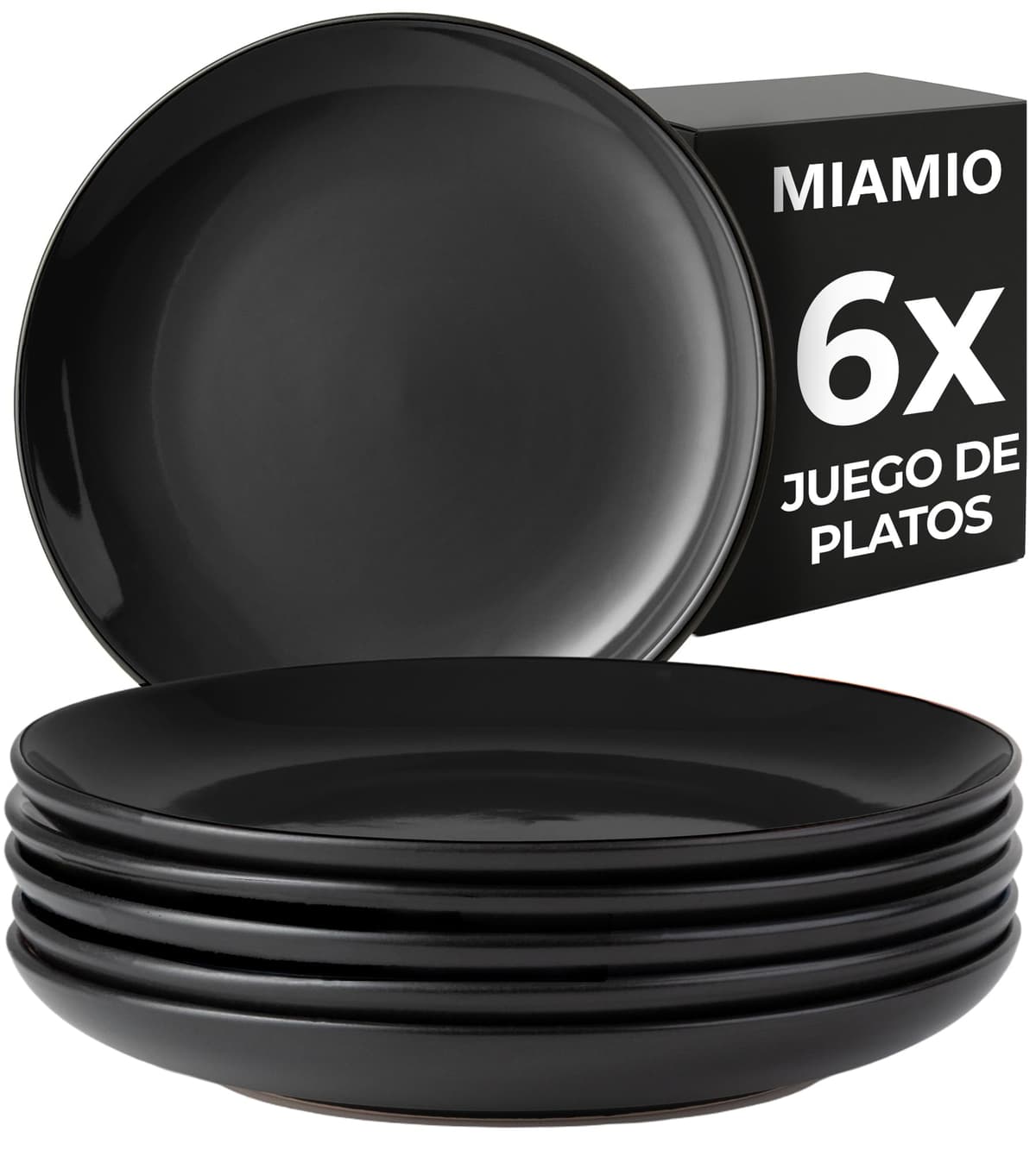 MIAMIO - 6 x 350 ml Juego de Taza de Café/Copa de desayuno - Le Papillon Colección (Negro) — view 33