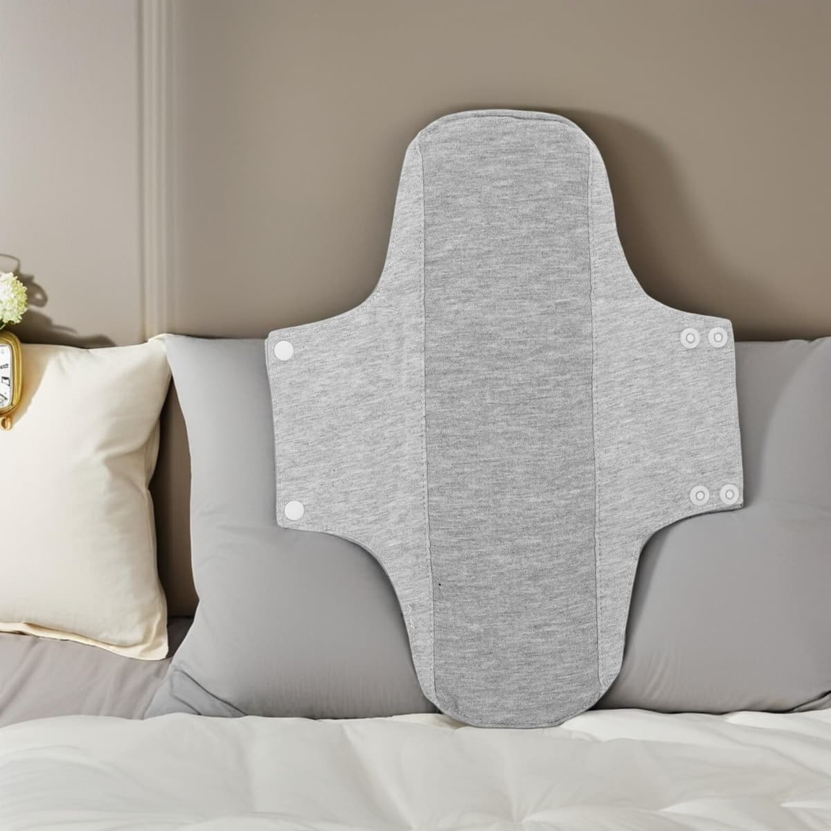 SHOWERORO Compresas Posparto Lavables 2 Unidades 22x28 Cm Absorbentes de Algodón Ultrafinas Gris para Incontinencia Femenina y Cuidado Postnatal, Protección Reutilizable para Uso — view 5