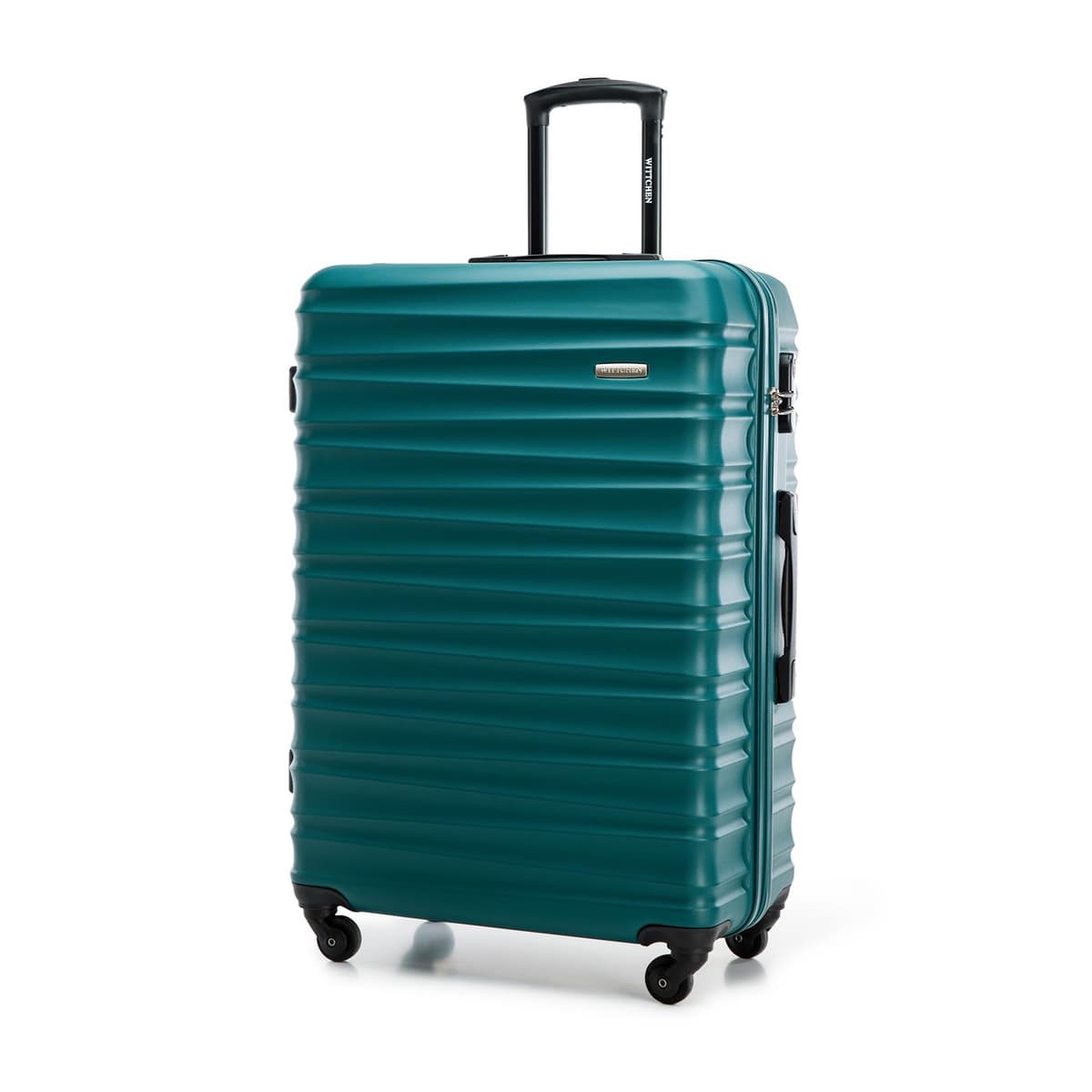 WITTCHEN Maleta Grande Trolley ABS rígido para facturación con 4 Ruedas giratorias Cerradura de combinación asa telescópica Groove Line Negro Ryanair/Vueling/Iberia/easyJet/Iberia Express — view 50